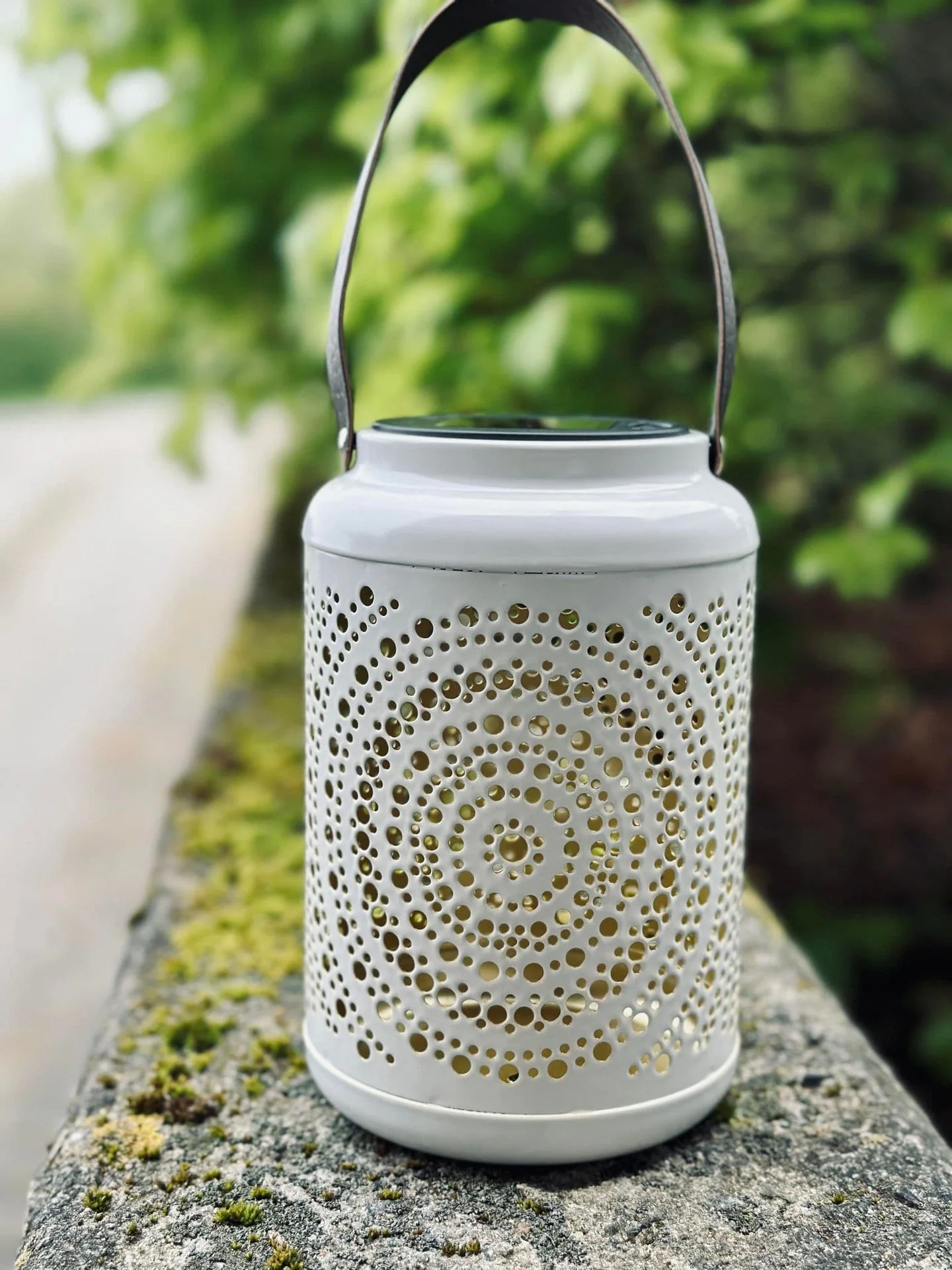 Lanterne med solceller - White metal - Image 6
