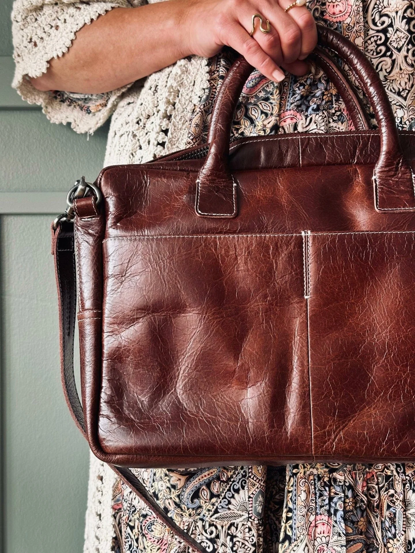Laptop Falke brown leather - Image 3