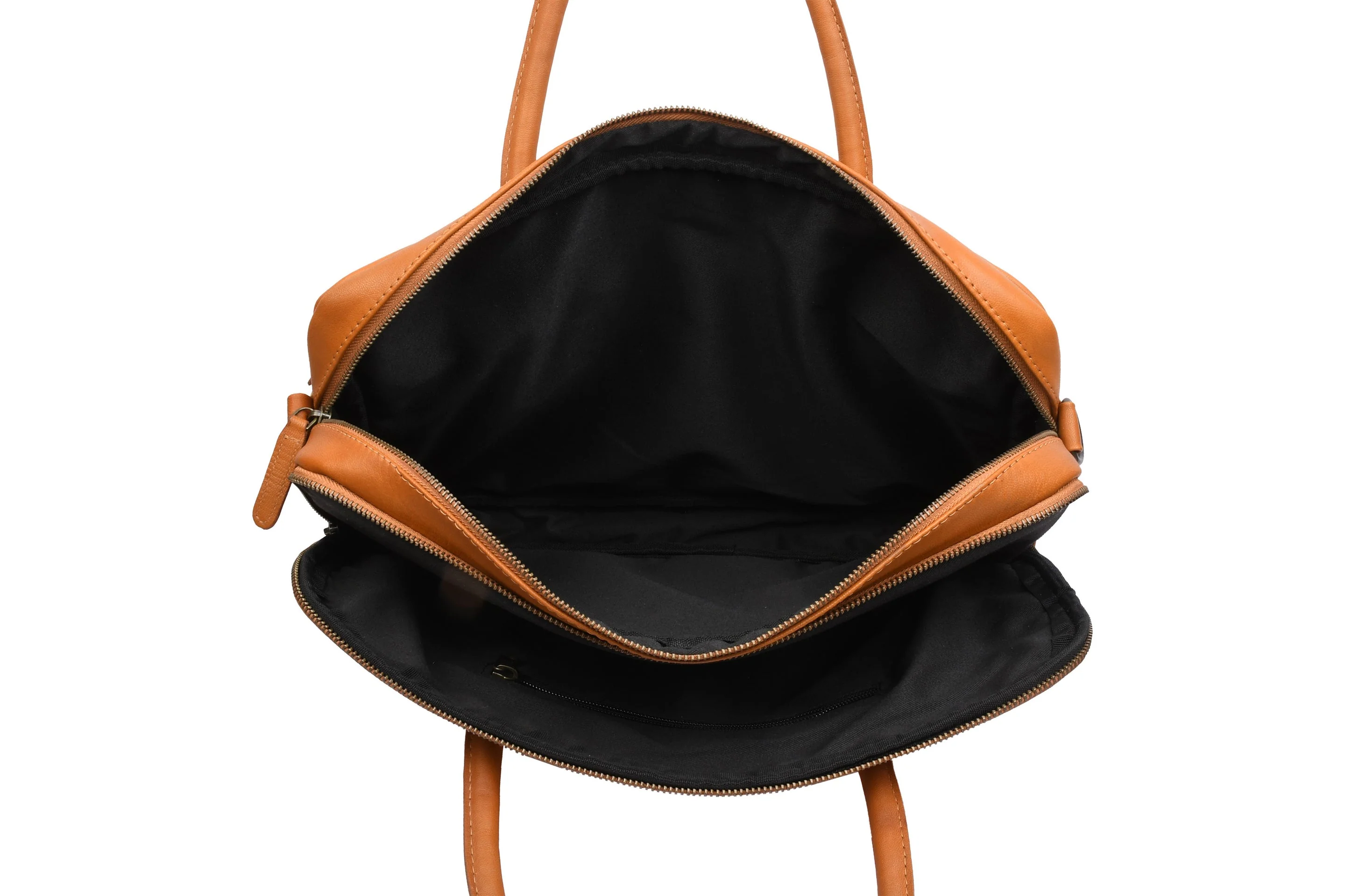 Laptoptaske Faust dobbelt - Cognac - Image 12