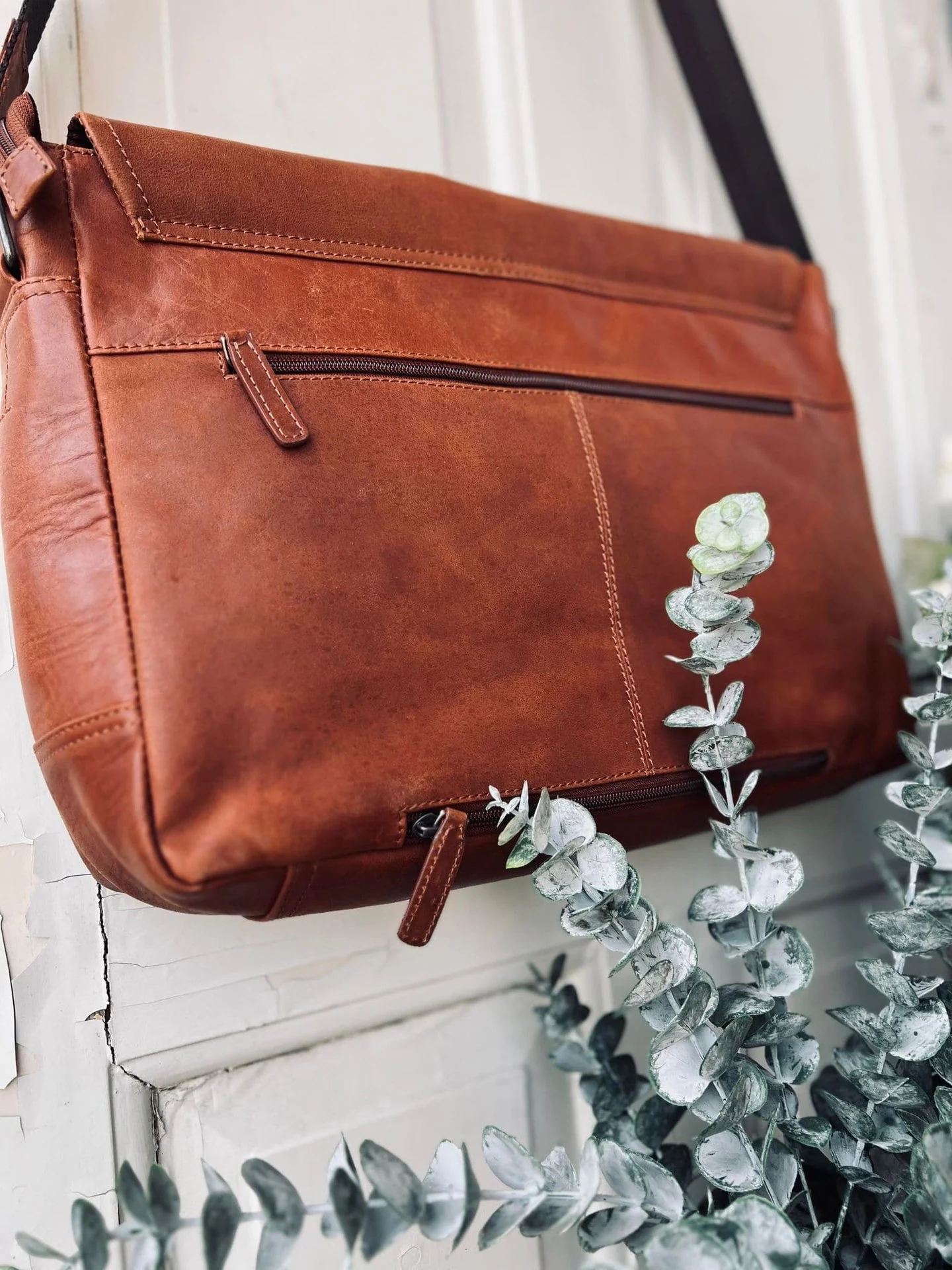 Laptop messenger - Cognac - Image 6