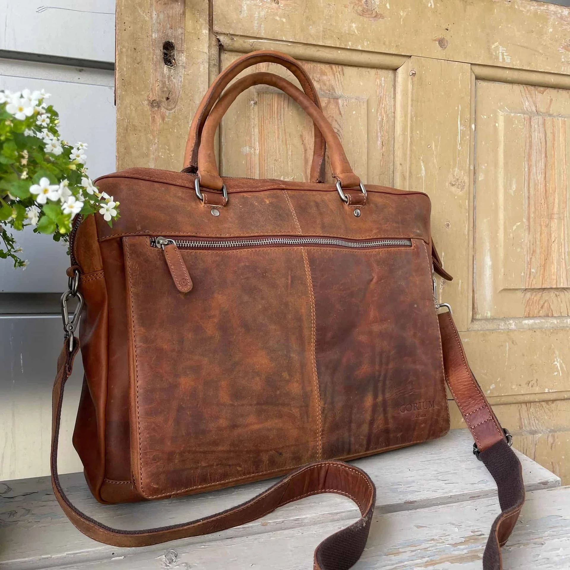Laptopveske - Cognac recycling - Image 4