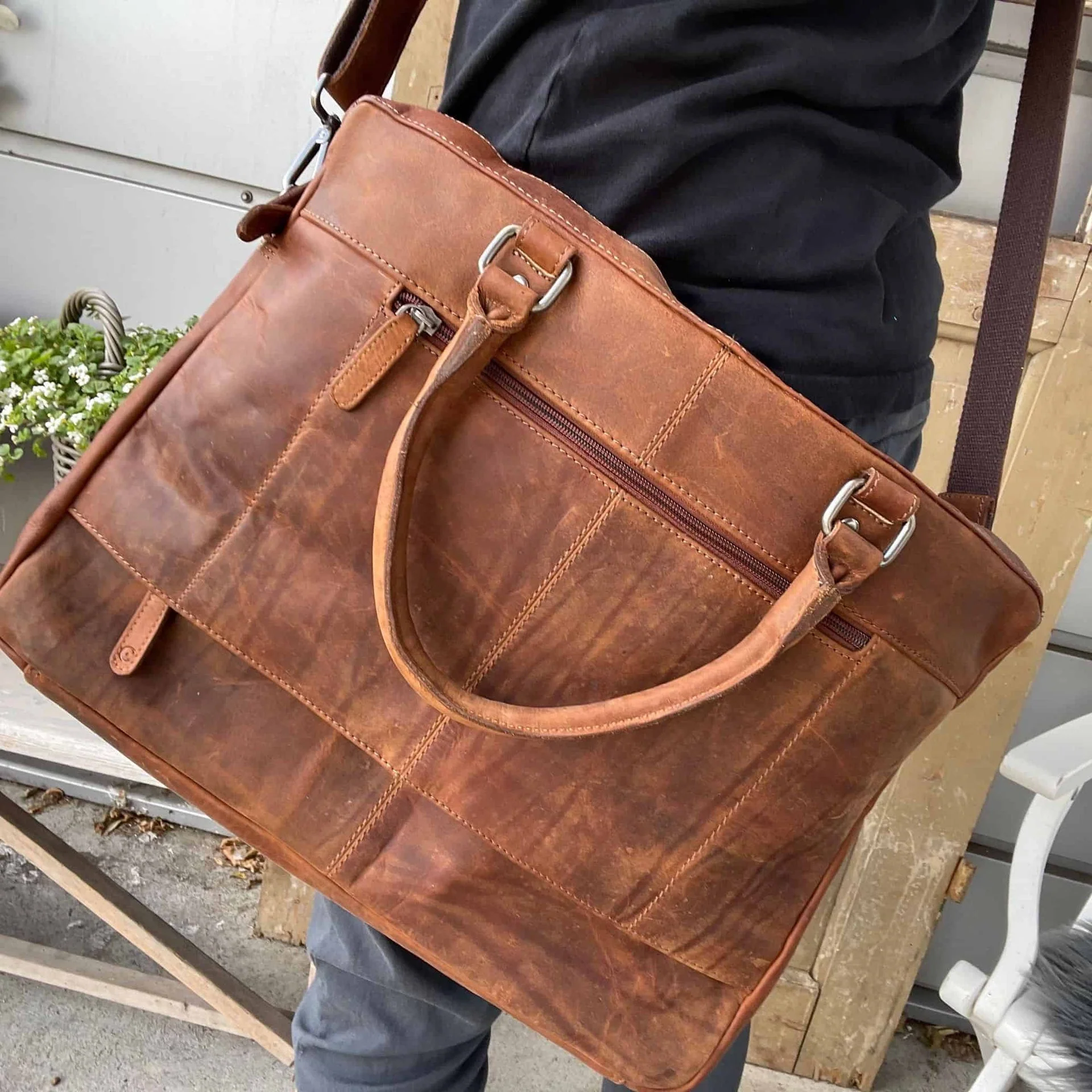 Laptopveske - Cognac recycling - Image 6