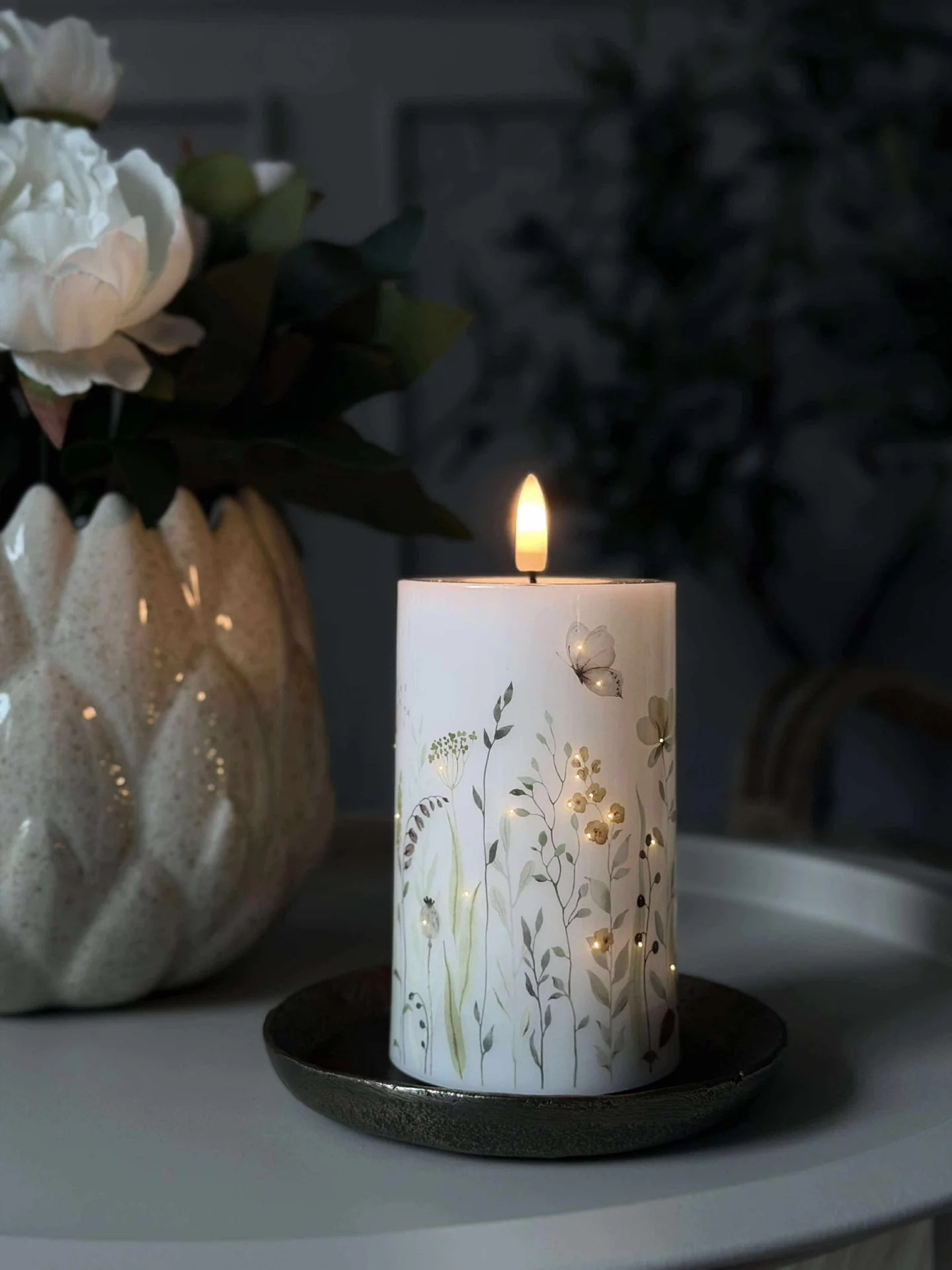 LED Blokklys Flower TWINKLE - 12,5 cm