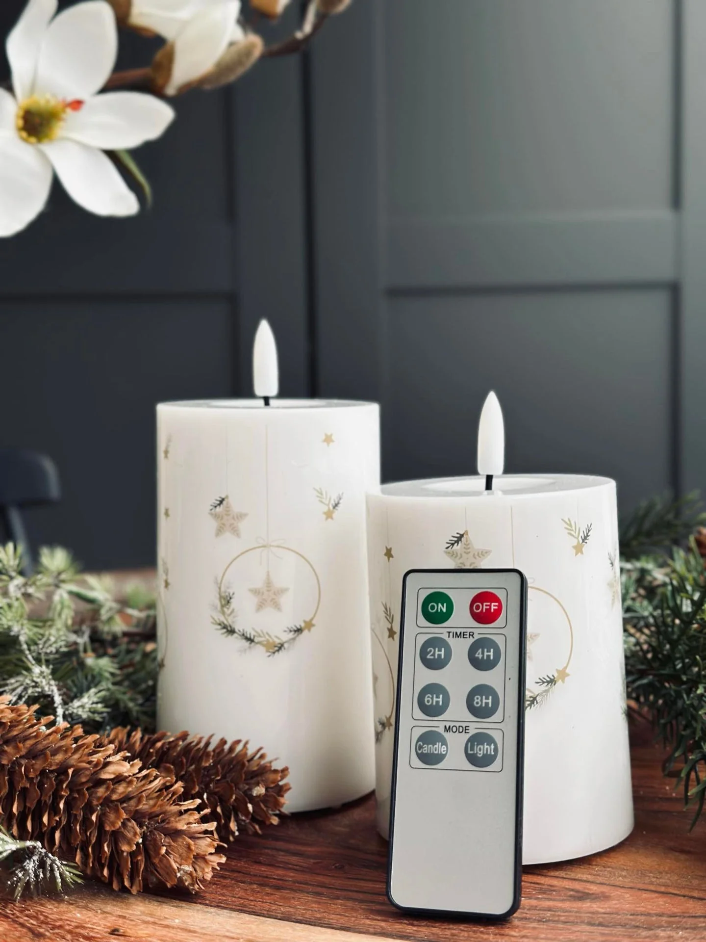 LED Bloklys TWINKLE CHRISTMAS - Sett med 2 stk. - Image 10