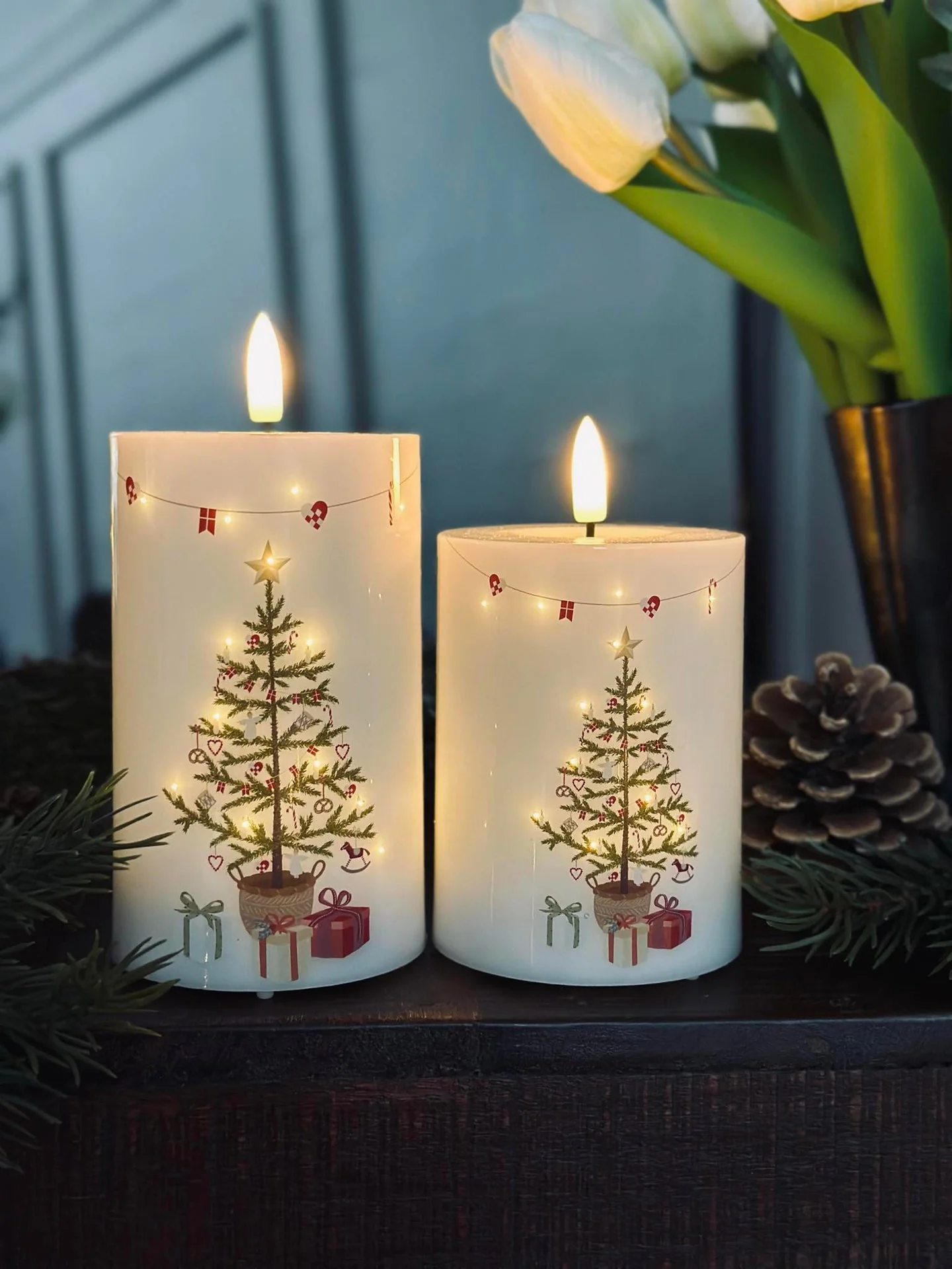 LED Blokklys TWINKLE CHRISTMAS - Sett med 2 stk. - Image 2