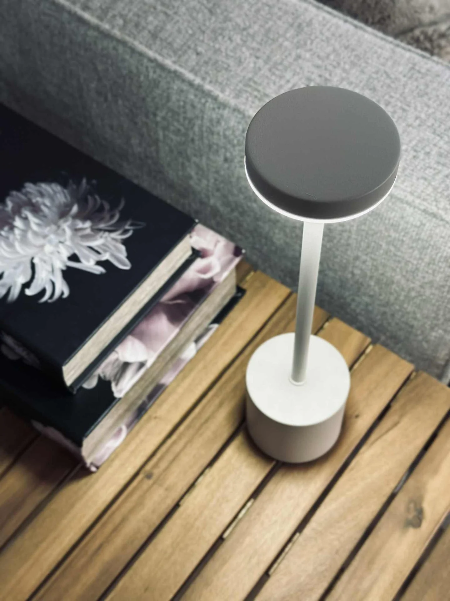 LED bordlampe KELLY Hvit - oppladbar - Image 3
