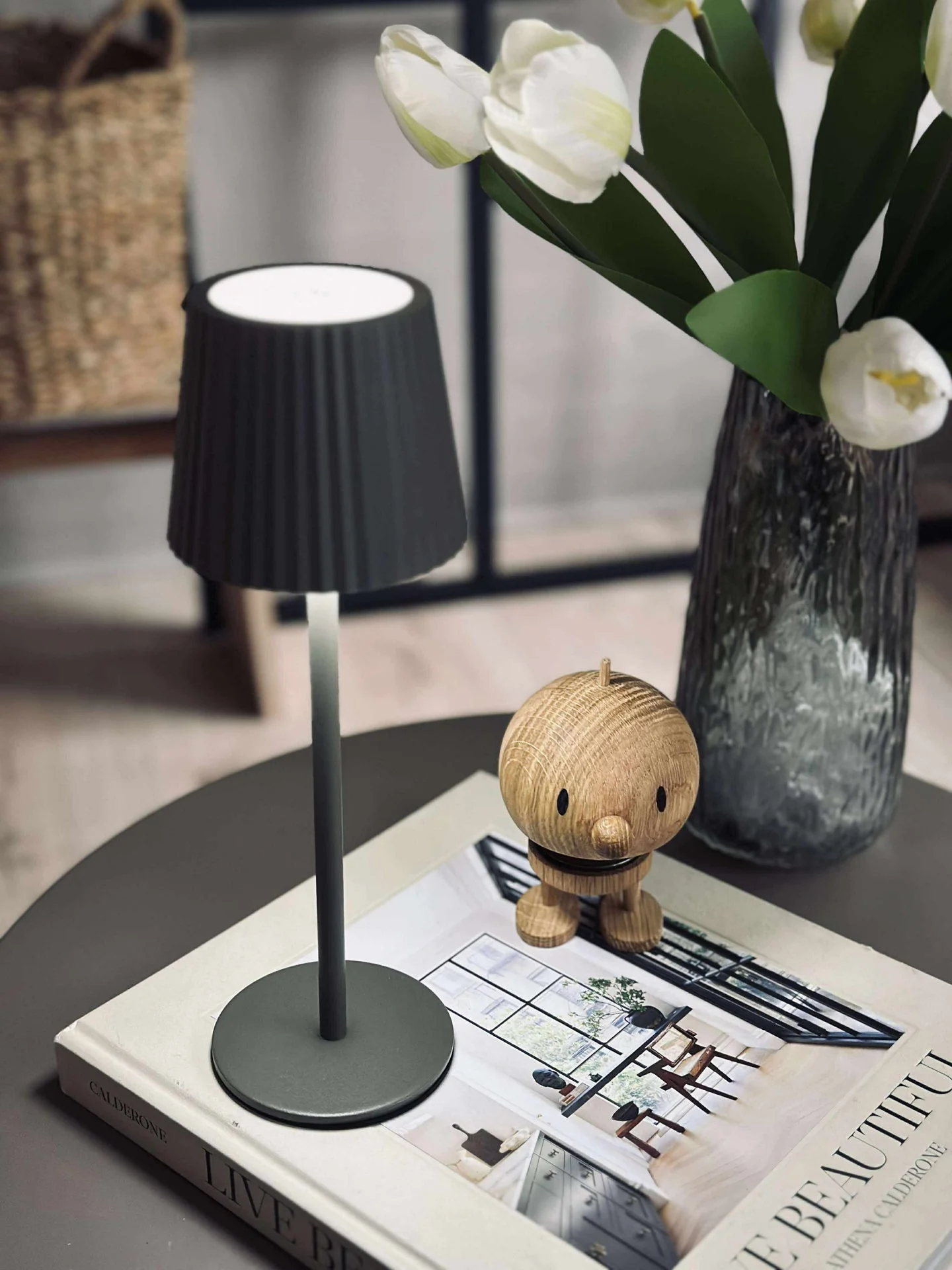 LED bordlampe MILLA Taupe - oppladbar - Image 2