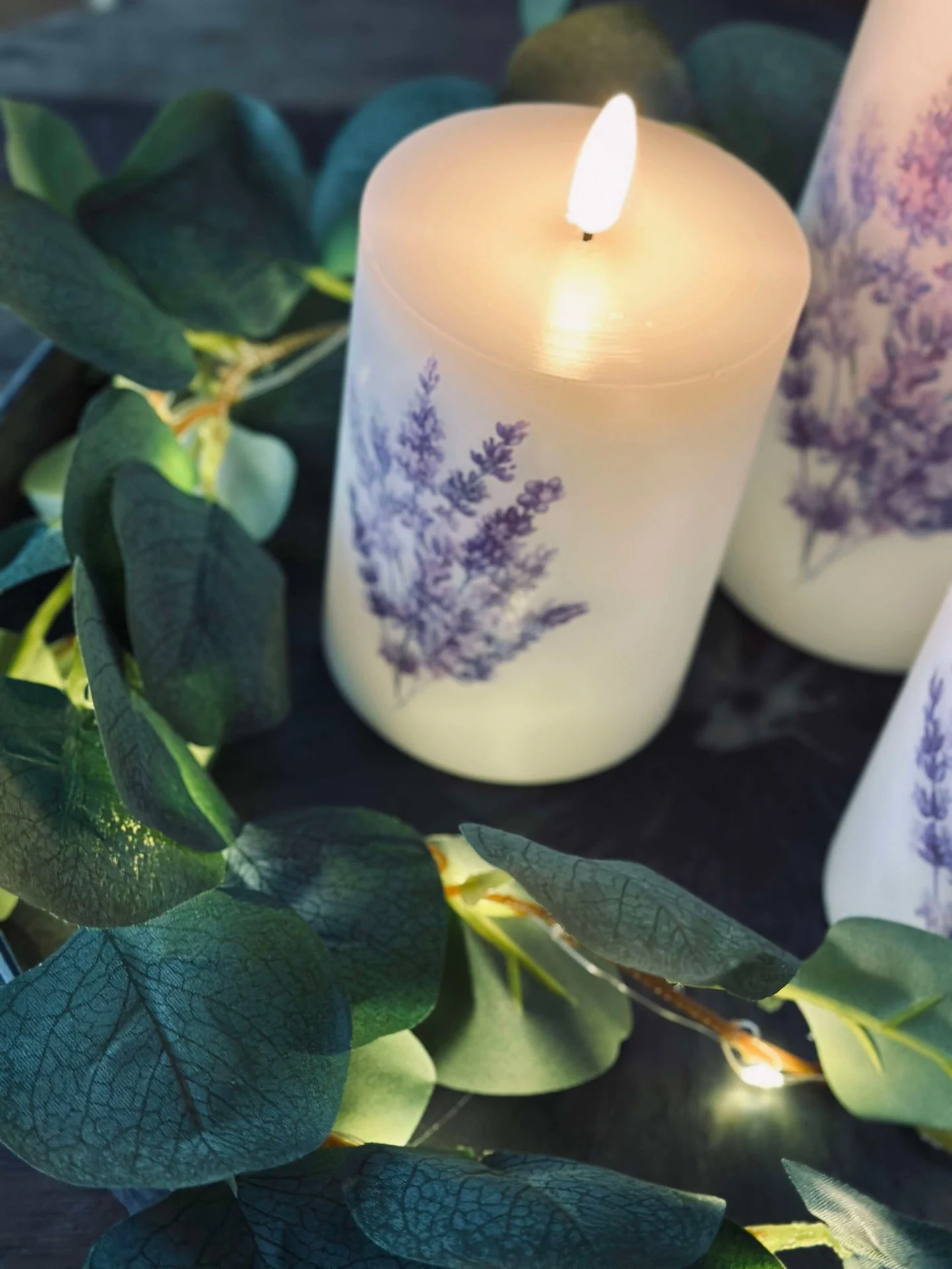 LED FLORA Lavendel – Sett med 3 stk og fjernkontroll - Image 14