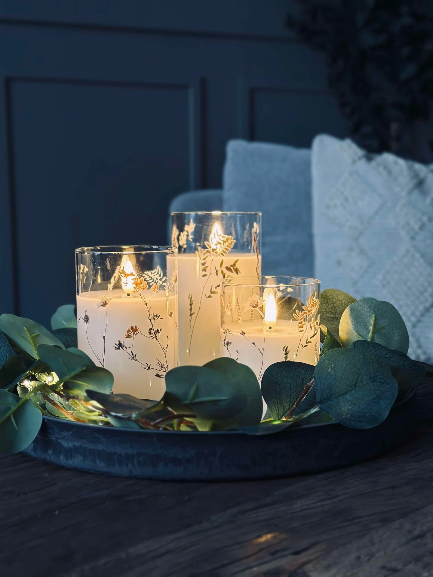 LED FLORA Cylinder – Sett med 3 stk og fjernkontroll - Image 5