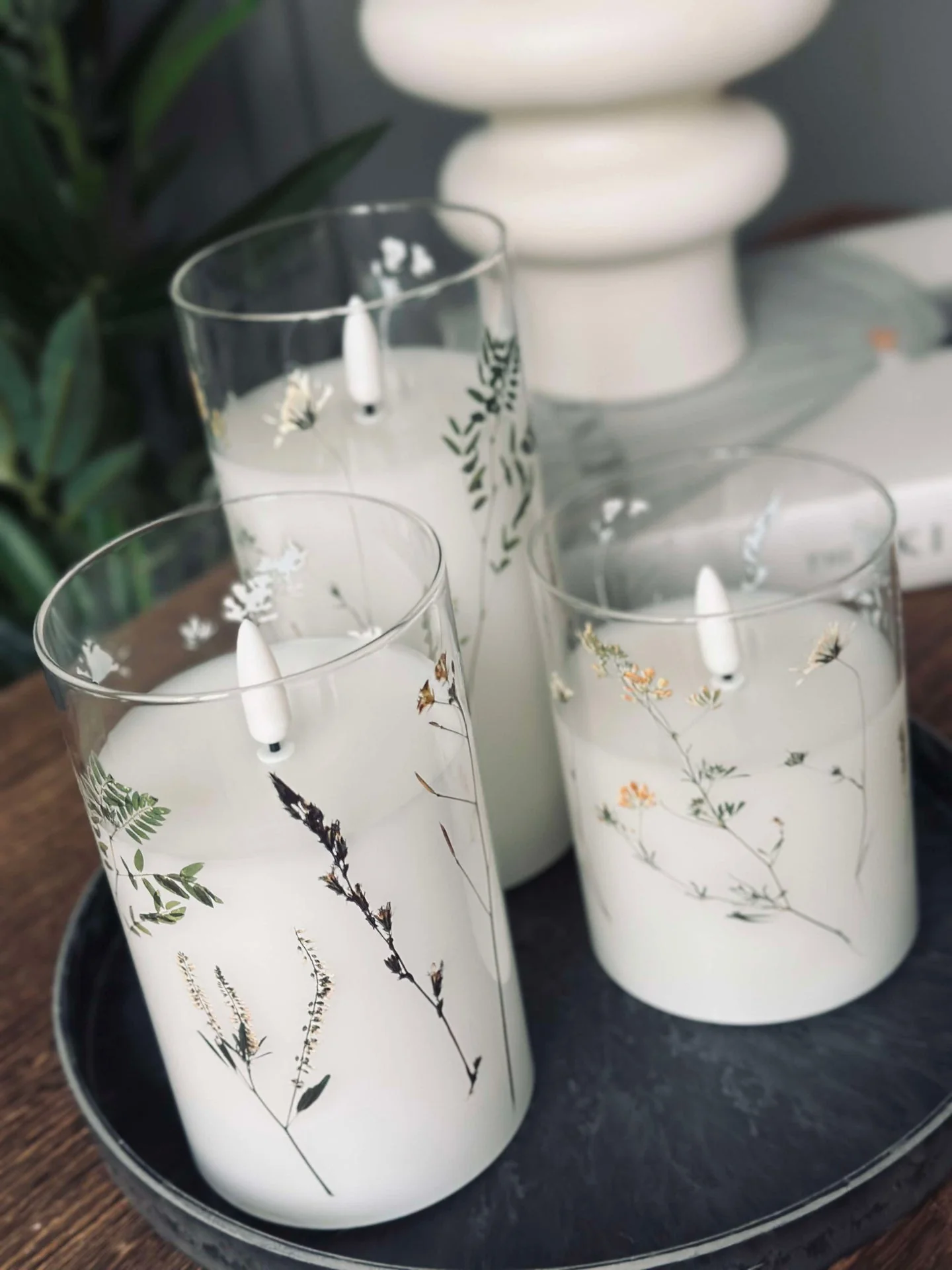 LED FLORA Cylinder – Sett med 3 stk og fjernkontroll - Image 9
