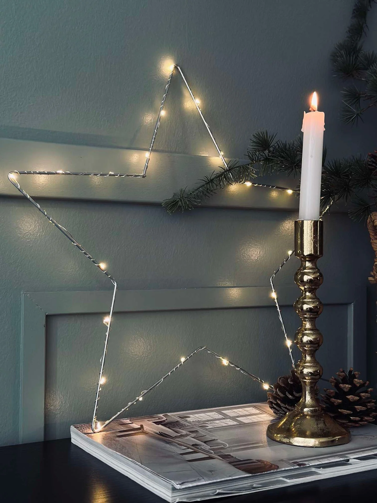LED-stjerne sølv 45 cm - Godkjent for innendørs og utendørs - Image 3