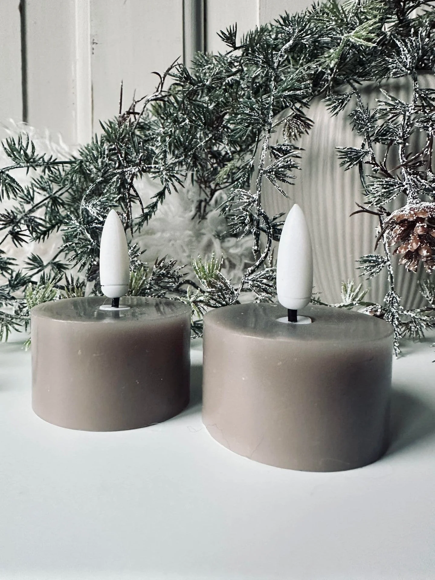 LED Telys 2 stk - Sand voks - Image 3