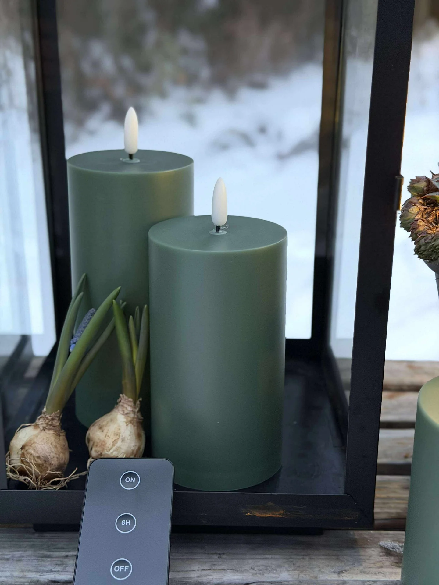 LED Utendørs Bloklys - Sett av 3 stk - Grønn - Image 13