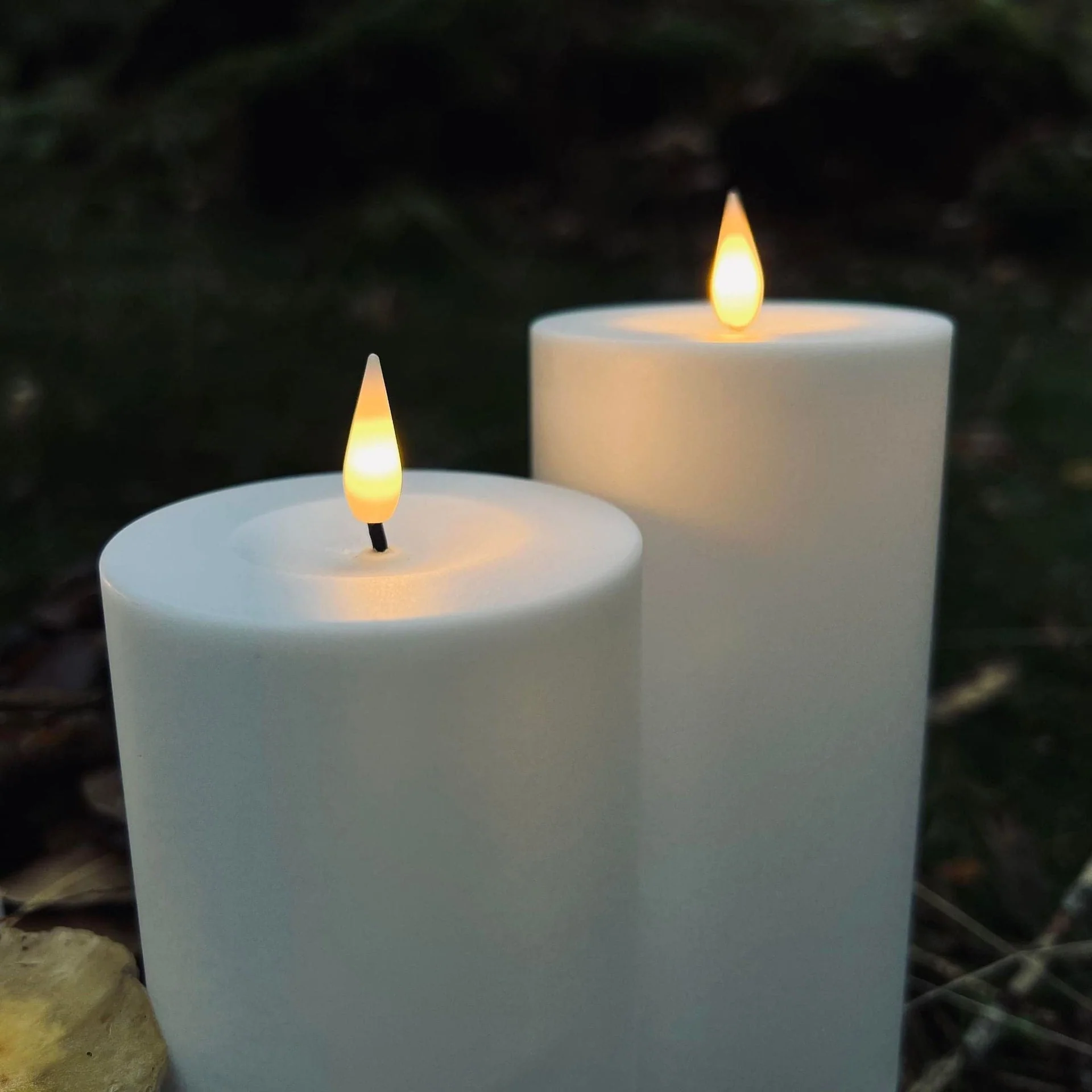 LED Utendørs Bloklys - Sett med 3 stk inkl. fjernkontroll - Image 9