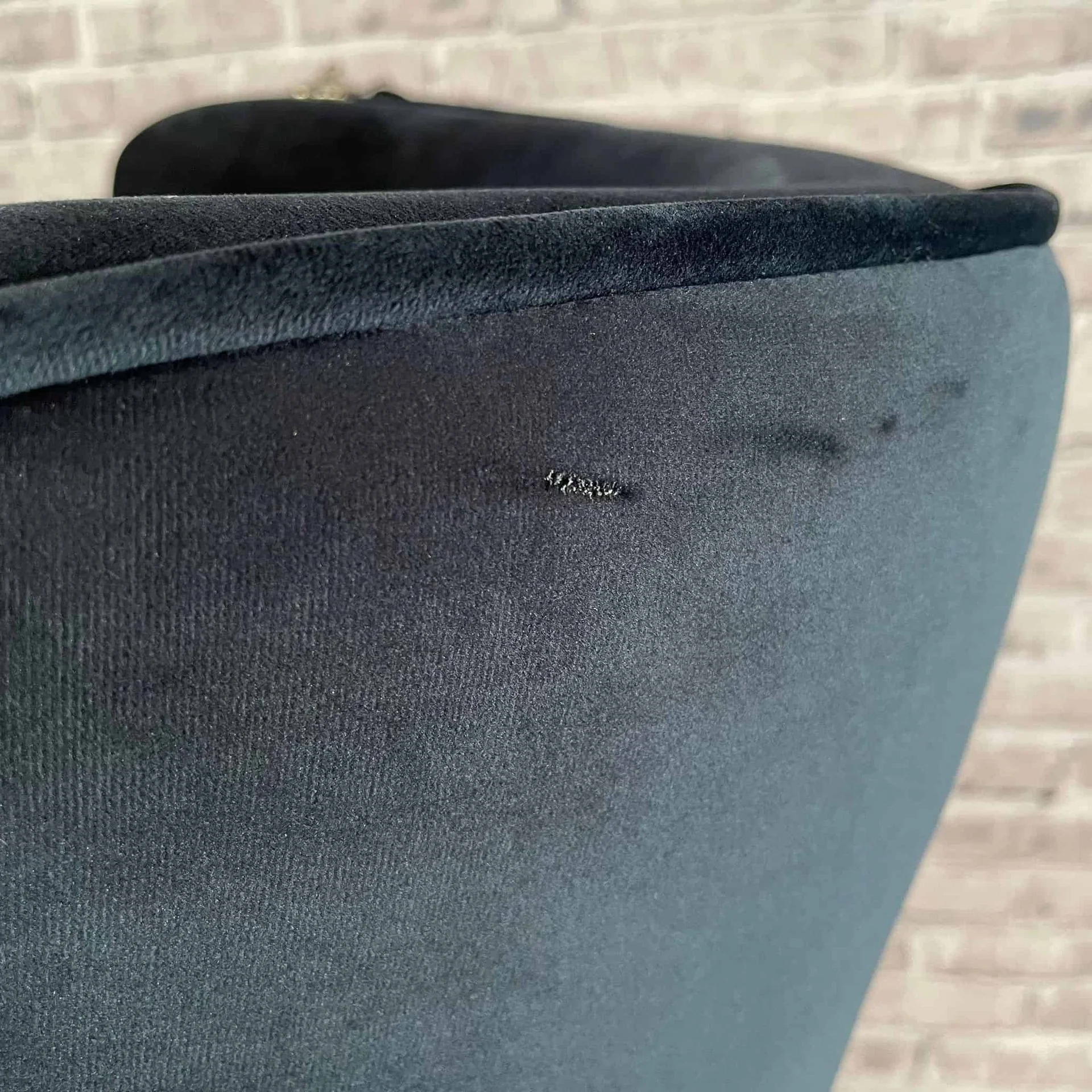 Lenestol i blå velour - Tilbud ved henting - Image 4