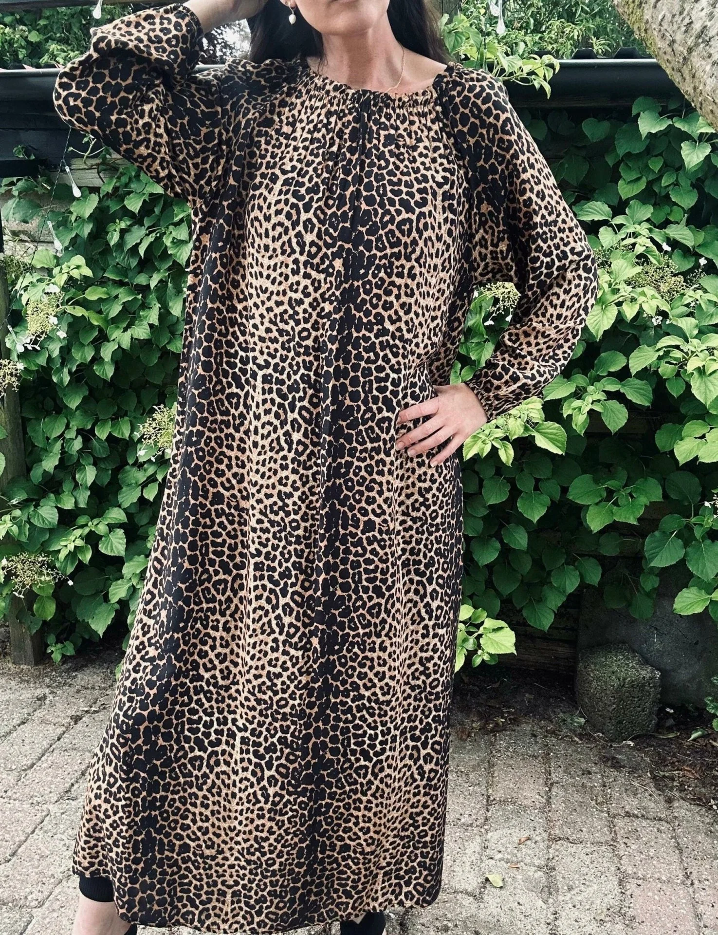 Kjole leopard – Lang