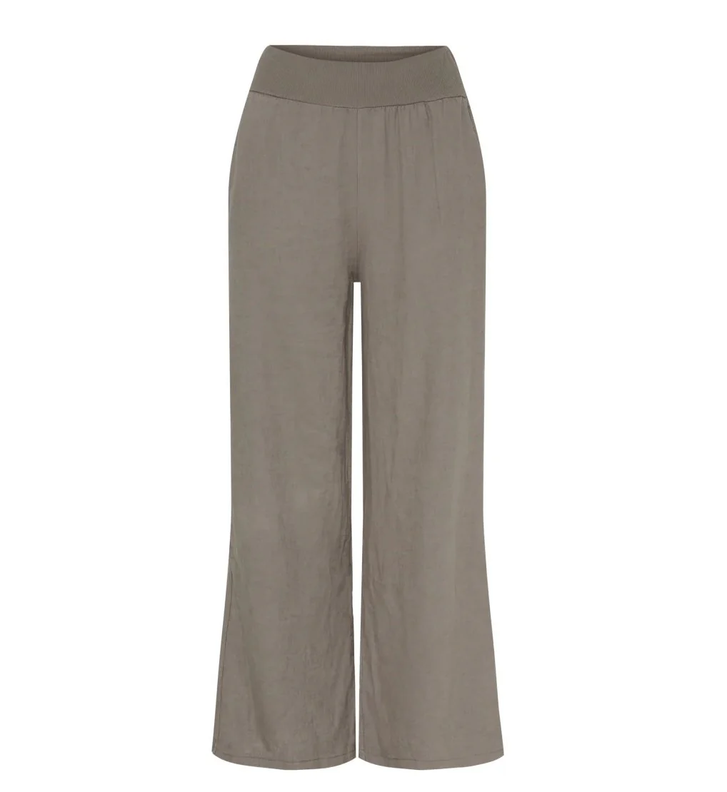 Bukser Linmix – Fango / beige - Image 2
