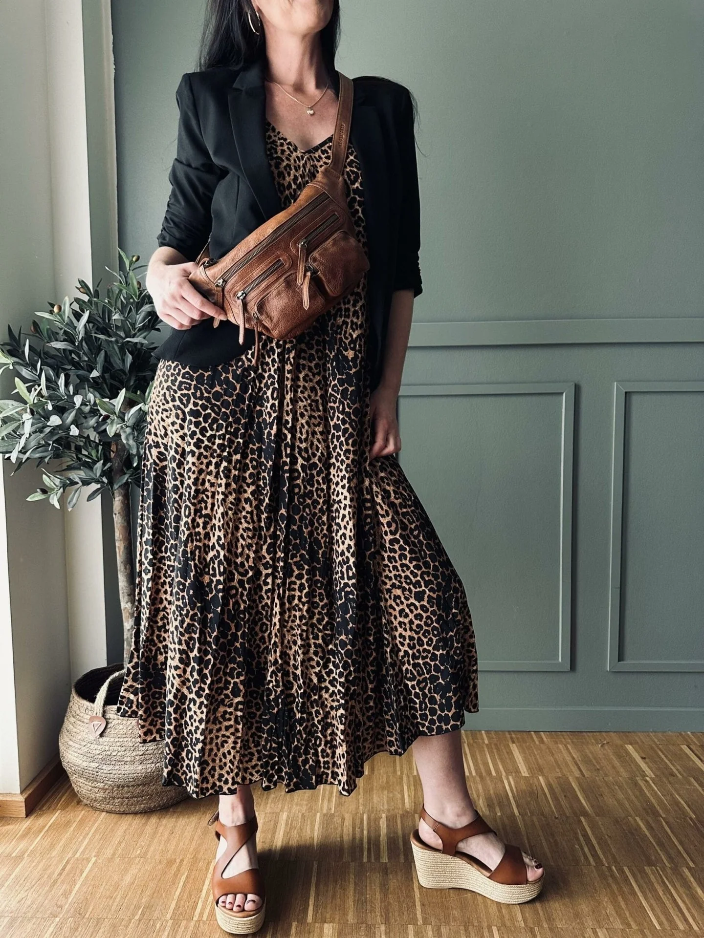 Kjole i loose fit – Leopard - Image 7