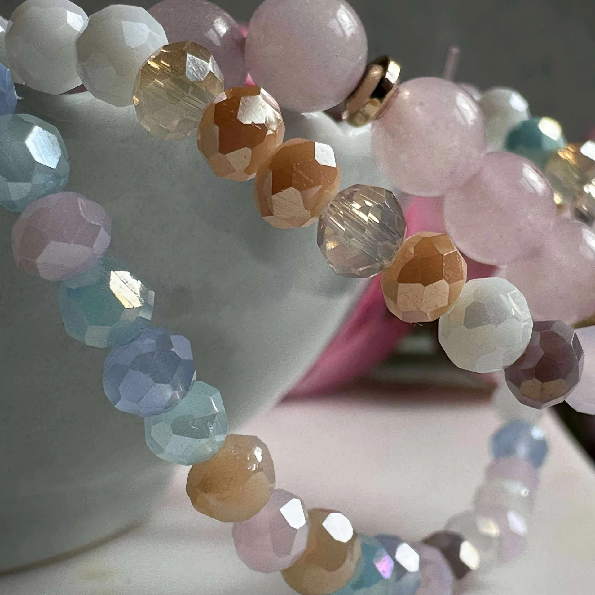 Armbånd Luna Soft pink – Sett med 3 stk - Image 7