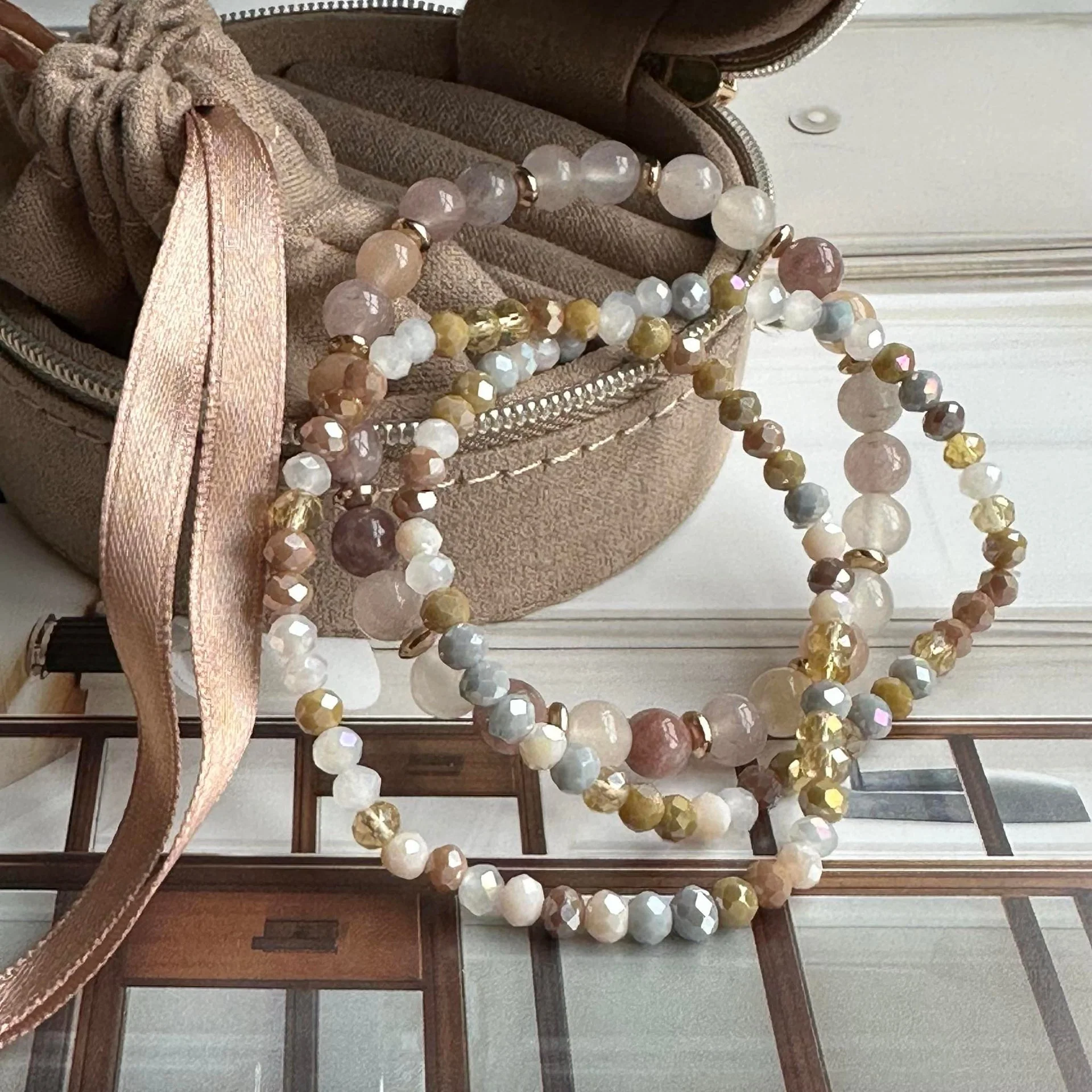 Armbånd Luna Blush Mix – Sett med 3 stk - Image 4