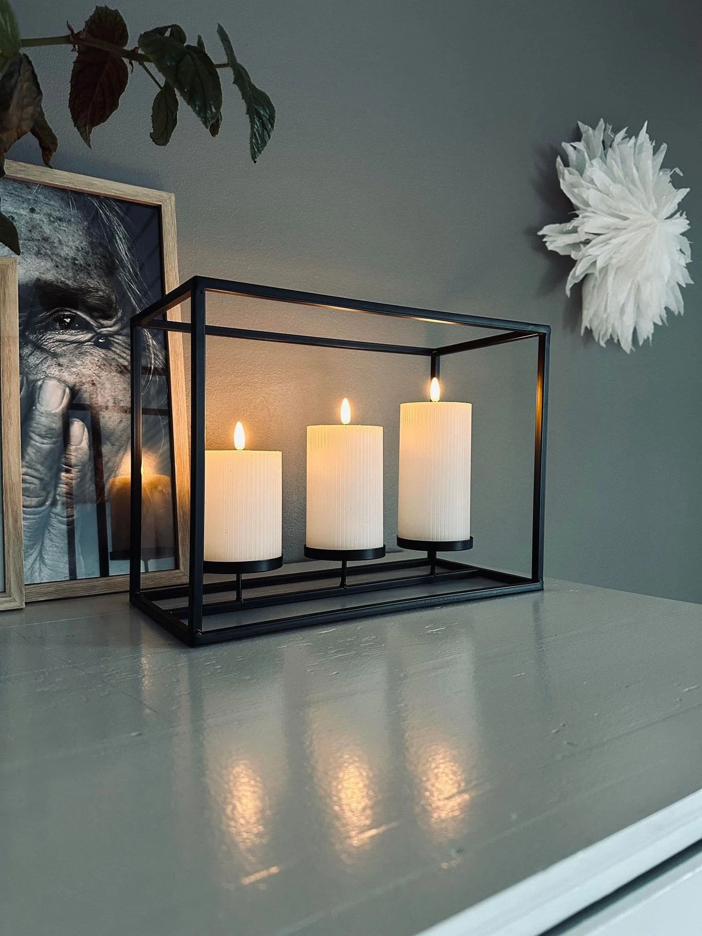 Lysestake for 3 bloklys - Black - Image 7
