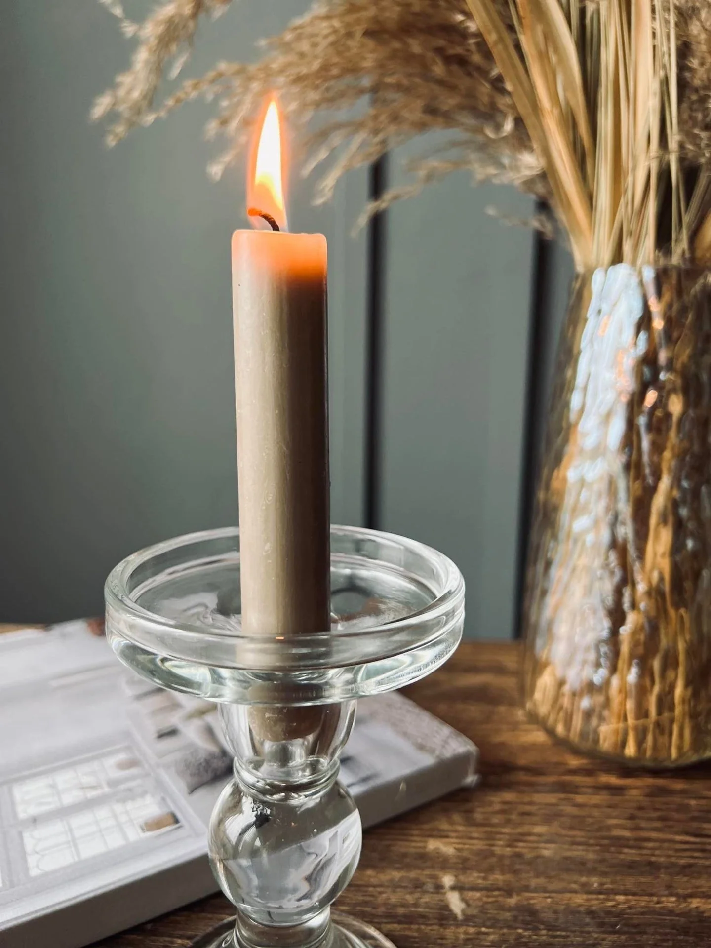 Lysestake til kronelys eller kubelys - Klart glass - Image 2