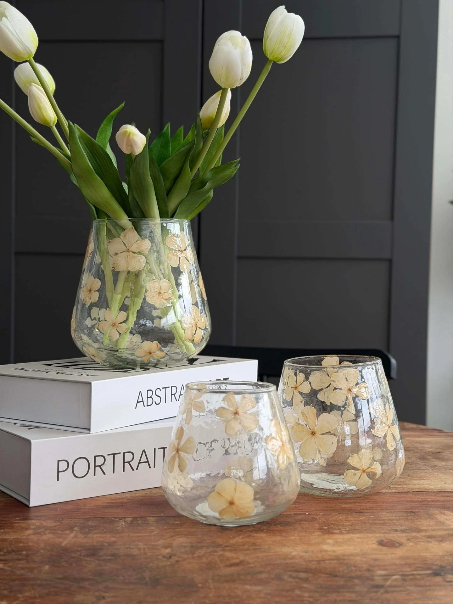 Lysestake - Glass med blomster - flere størrelser - Image 2