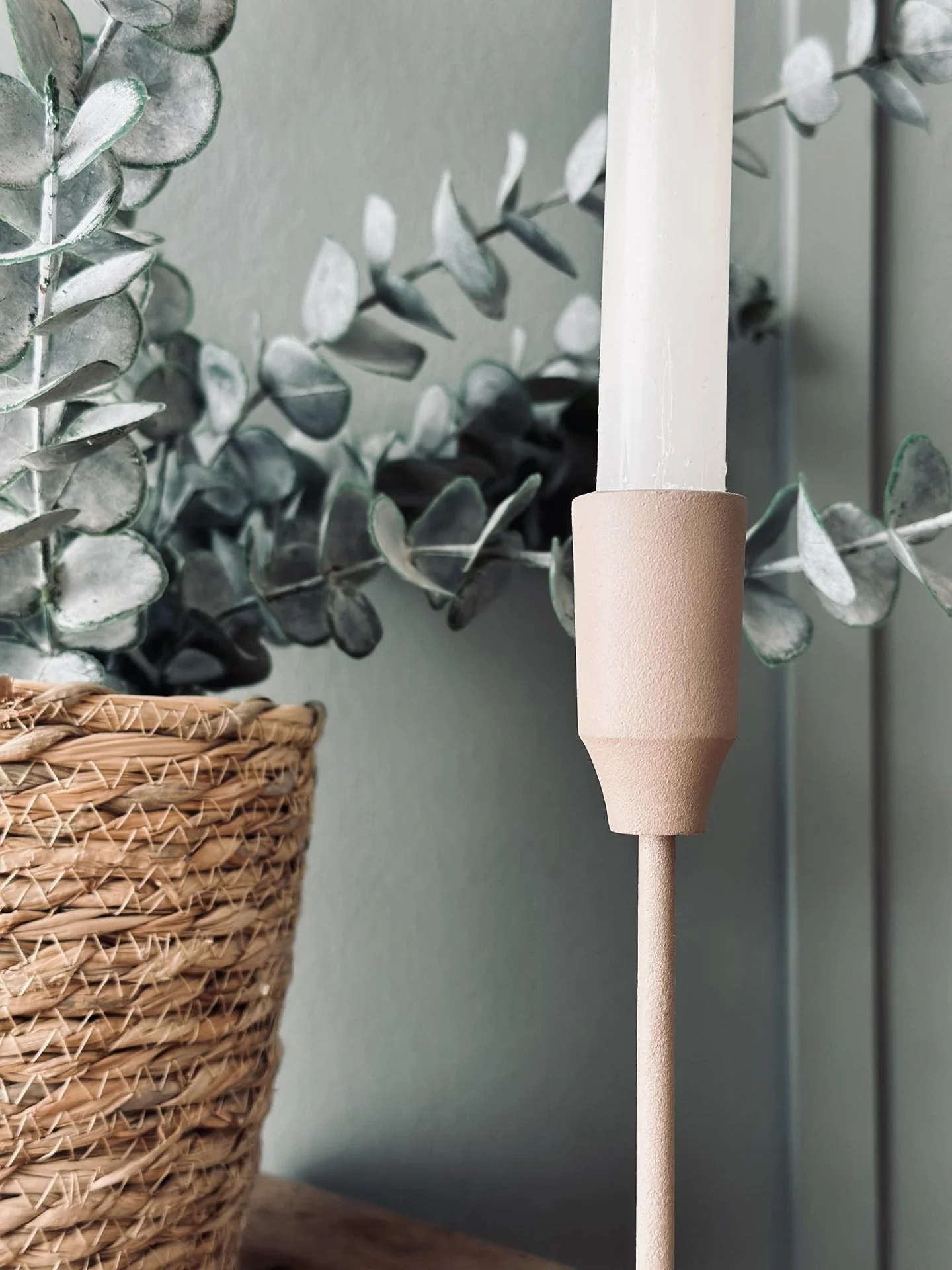 Lysestake – Mørk beige 19 cm - Image 2