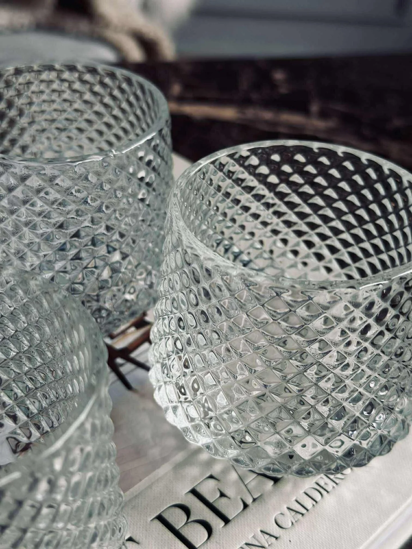 Lysestaker i klart glass - Sett med 3 stk. - Image 6
