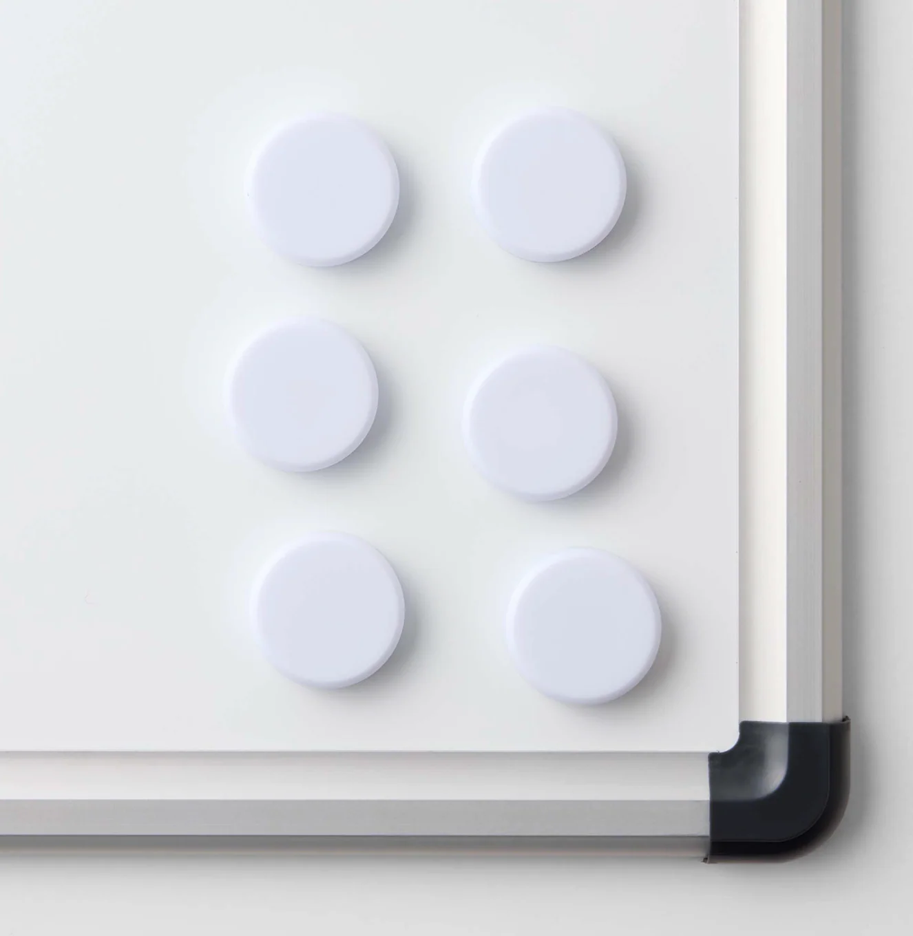 Magneter til whiteboards - Hvit 6 stk