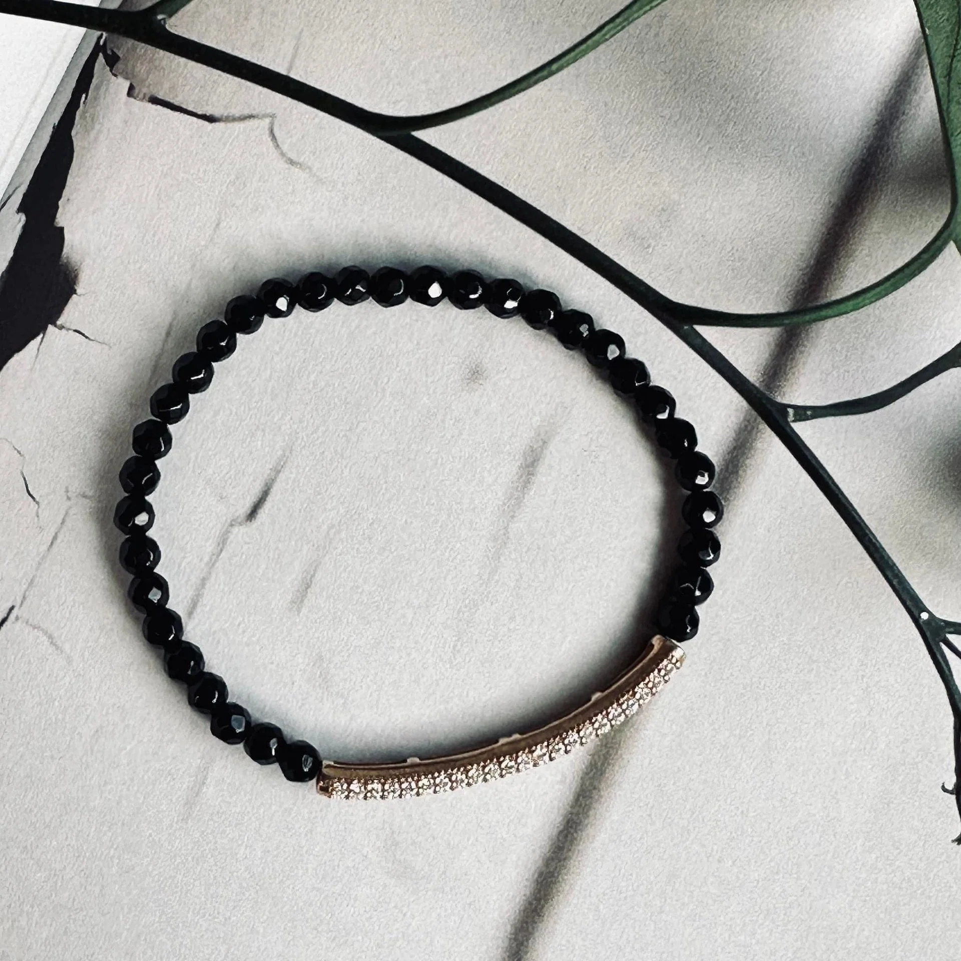 Armbånd Maja ONYX m. forgylt sterling sølv - Image 3