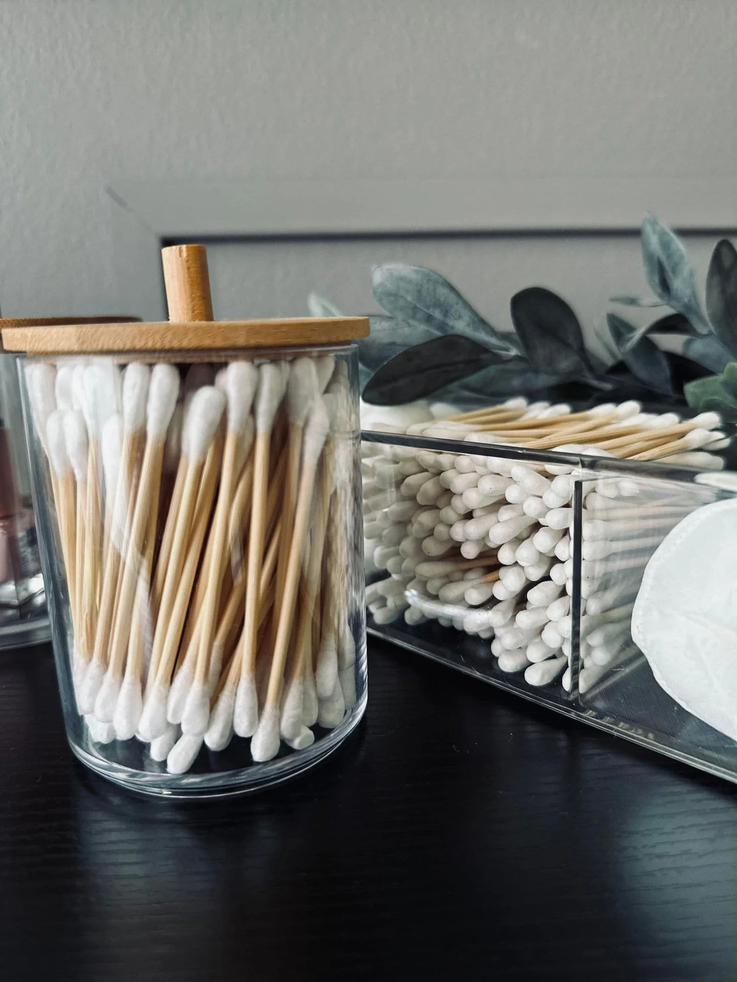 Makeup organizer i akryl - 200 vattpinner medfølger