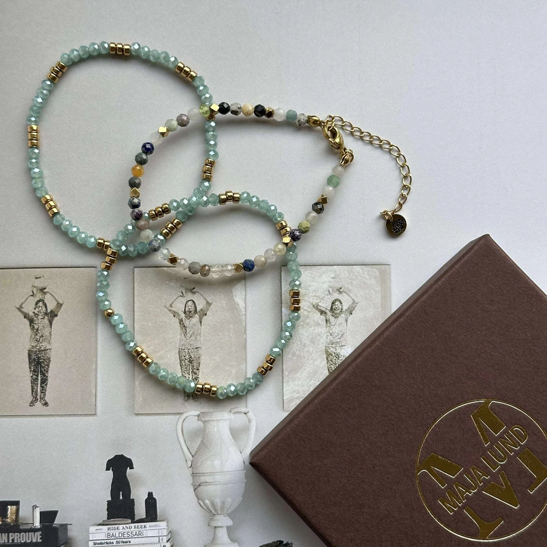Armbånd Marika Aqua - Sett med 3 stk - Image 7