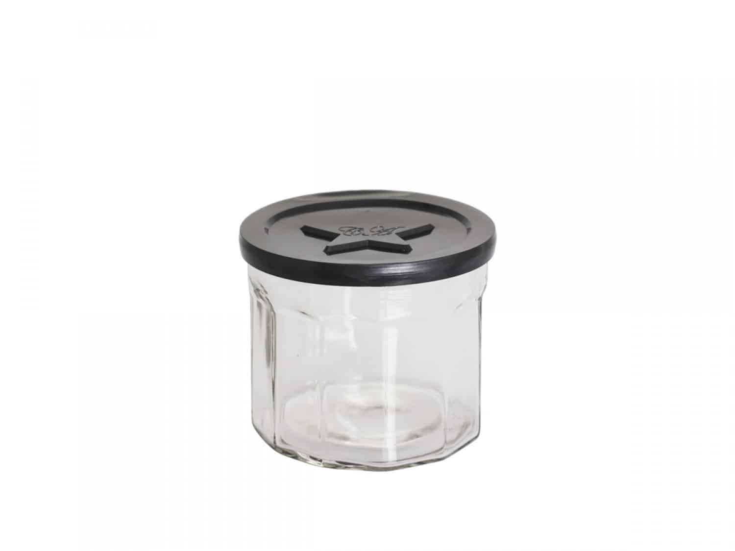 Marmeladeglass m. sort stjerne lokk – 250ml - Image 2