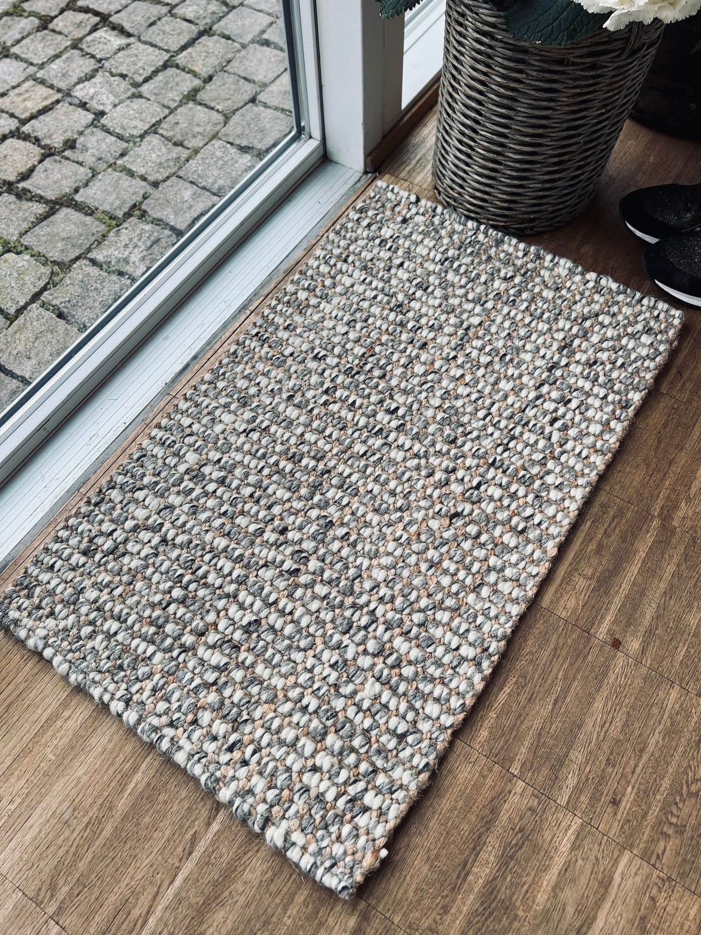 Matte i jute og ull - 60x90 cm - Image 8