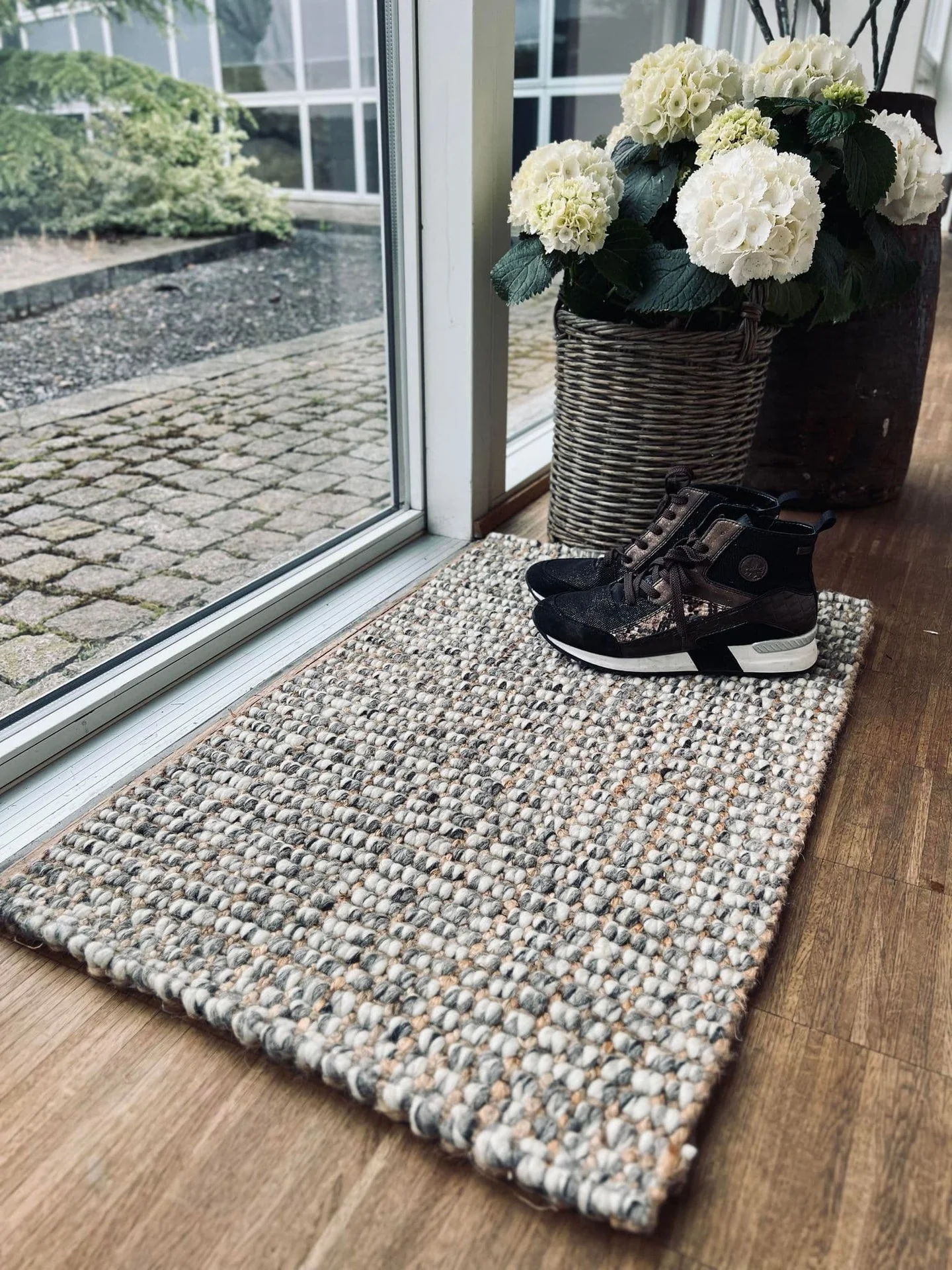 Matte i jute og ull - 60x90 cm - Image 9