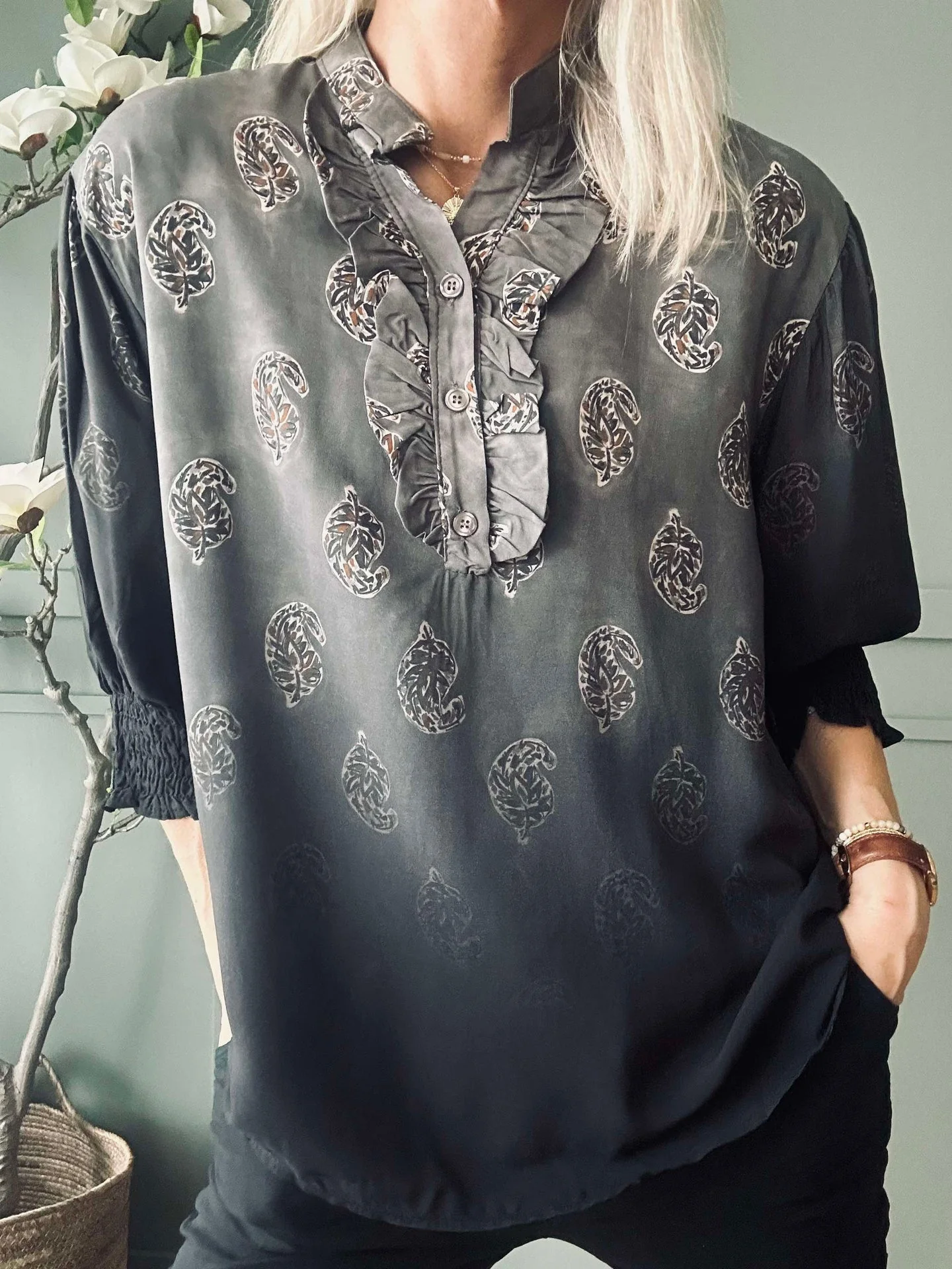 Bluse MdcUnnur - Grey Faded - Image 2