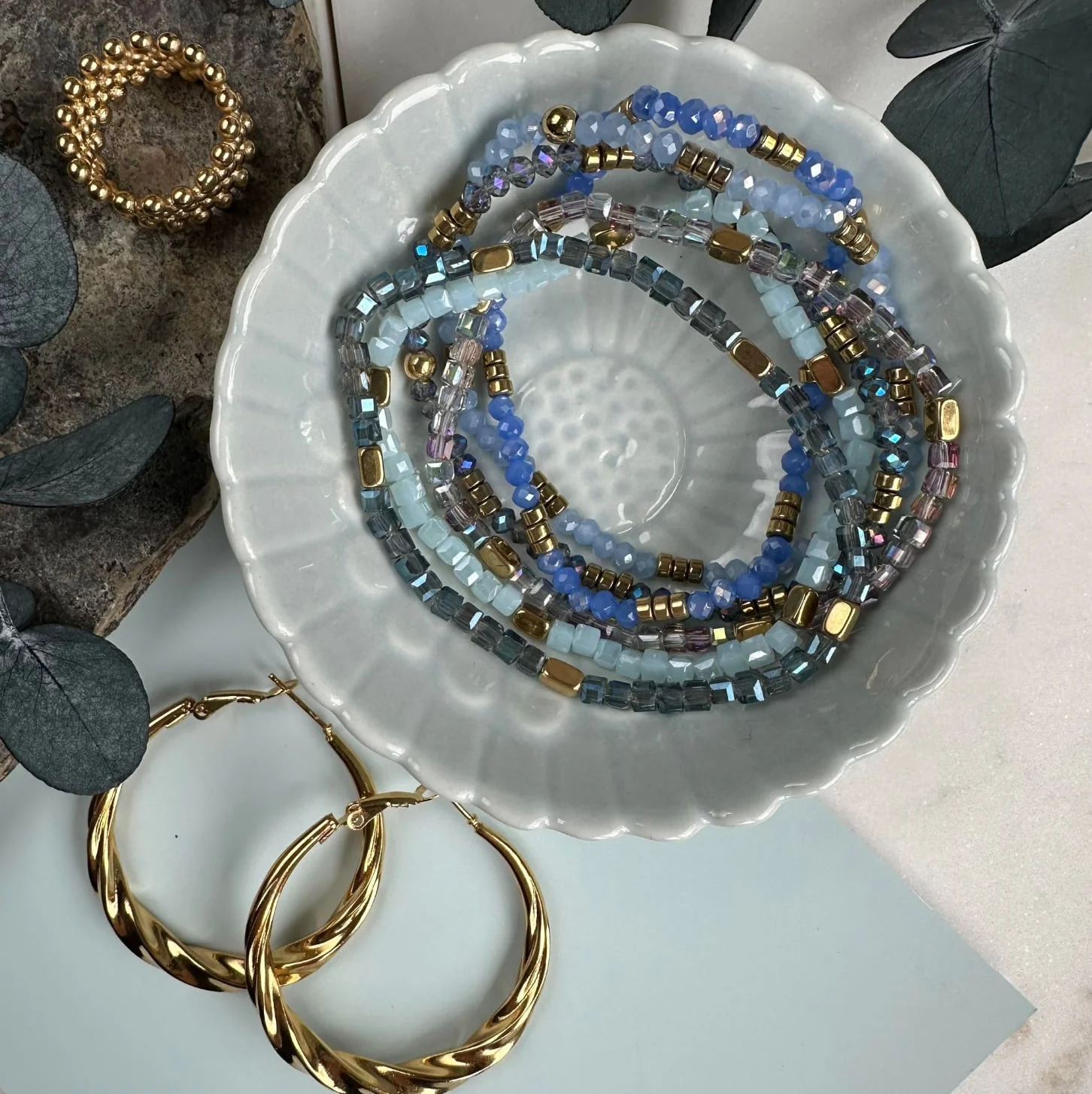 Armbånd Merle – Blue mix 1 stk