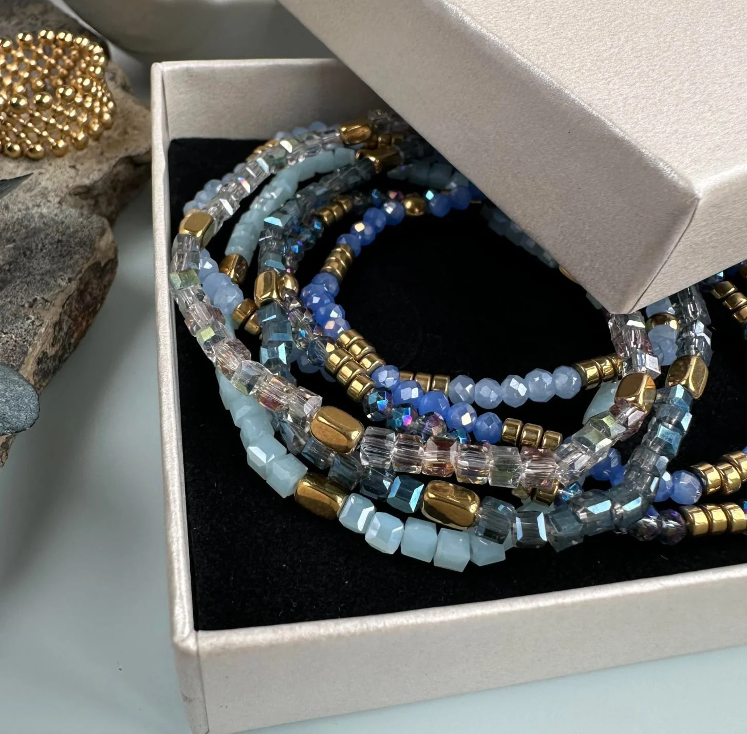 Armbånd Merle – Blue mix 1 stk - Image 2