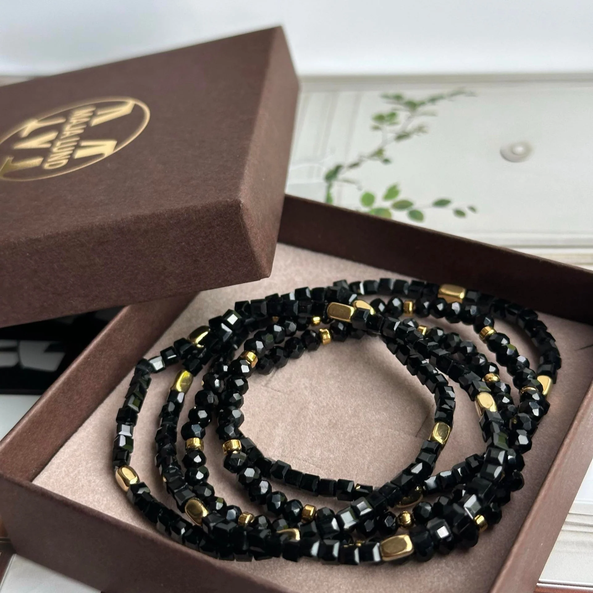 Armbånd Merle Sort mix - Sett med 5 stk