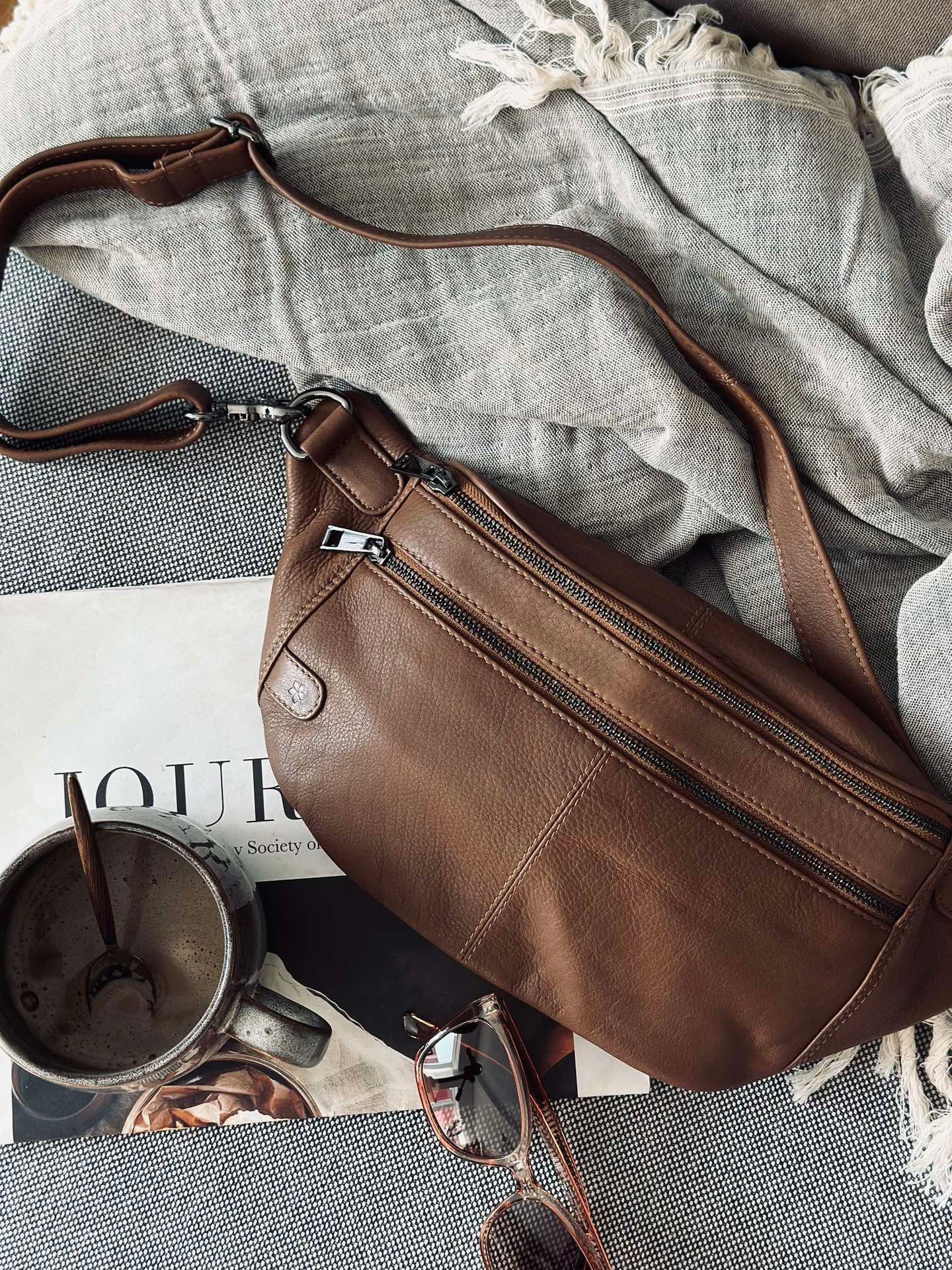 Bumbag Astrid - Coffee / Gunmetal - Image 4