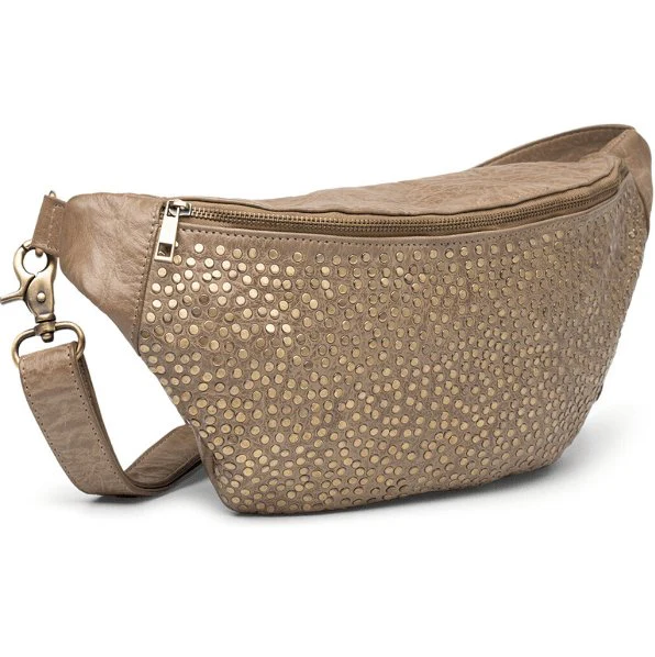 Bumbag Deluxe med nitter – Taupe - Image 2