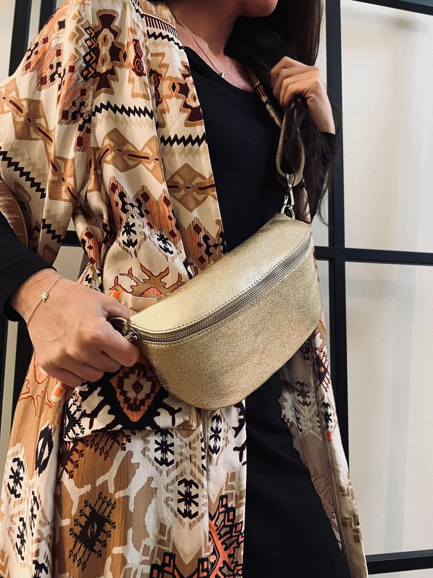 Bumbag Golden leather - Image 8