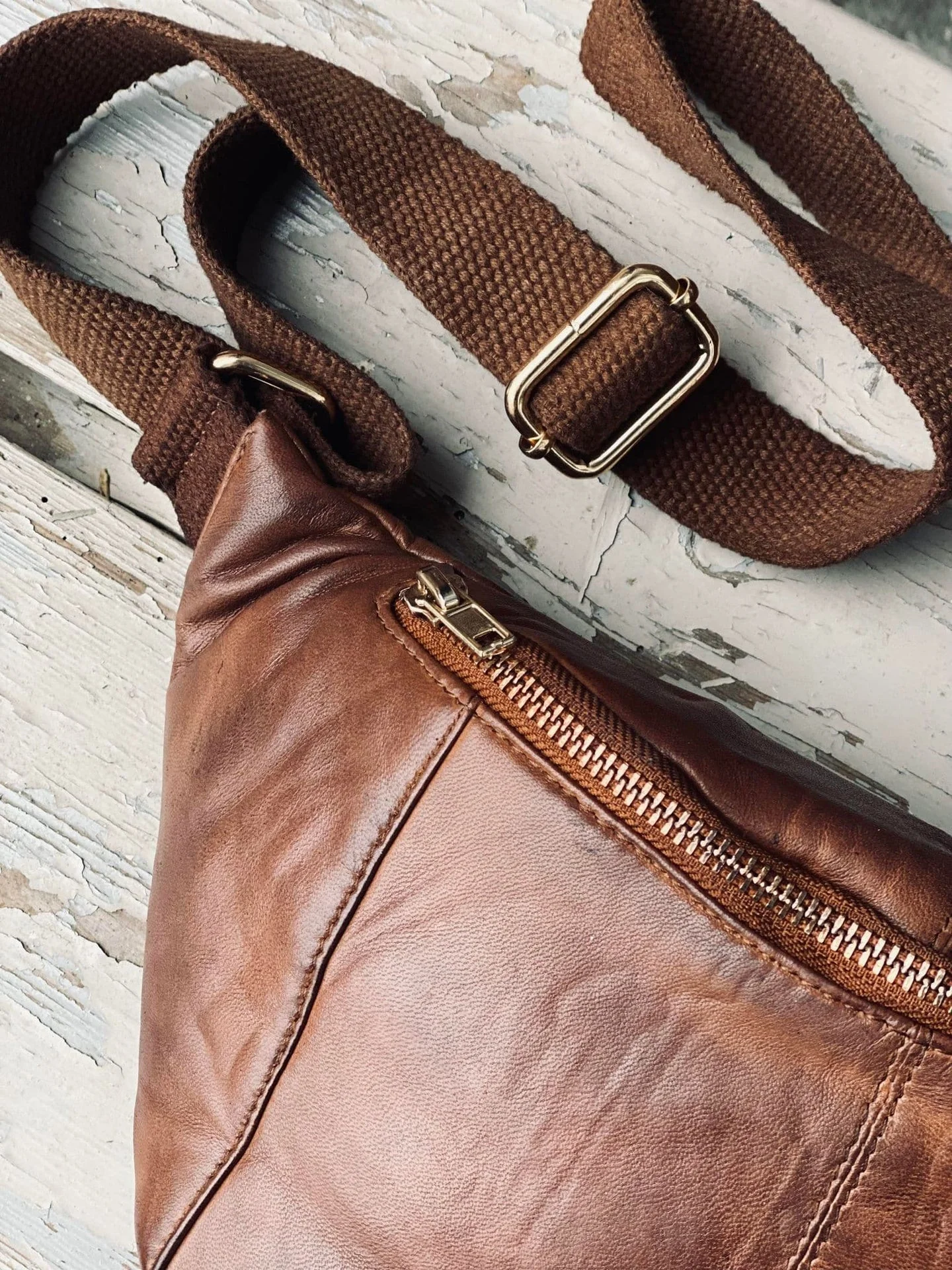 Bumbag JUNE - Dark cognac - Image 11