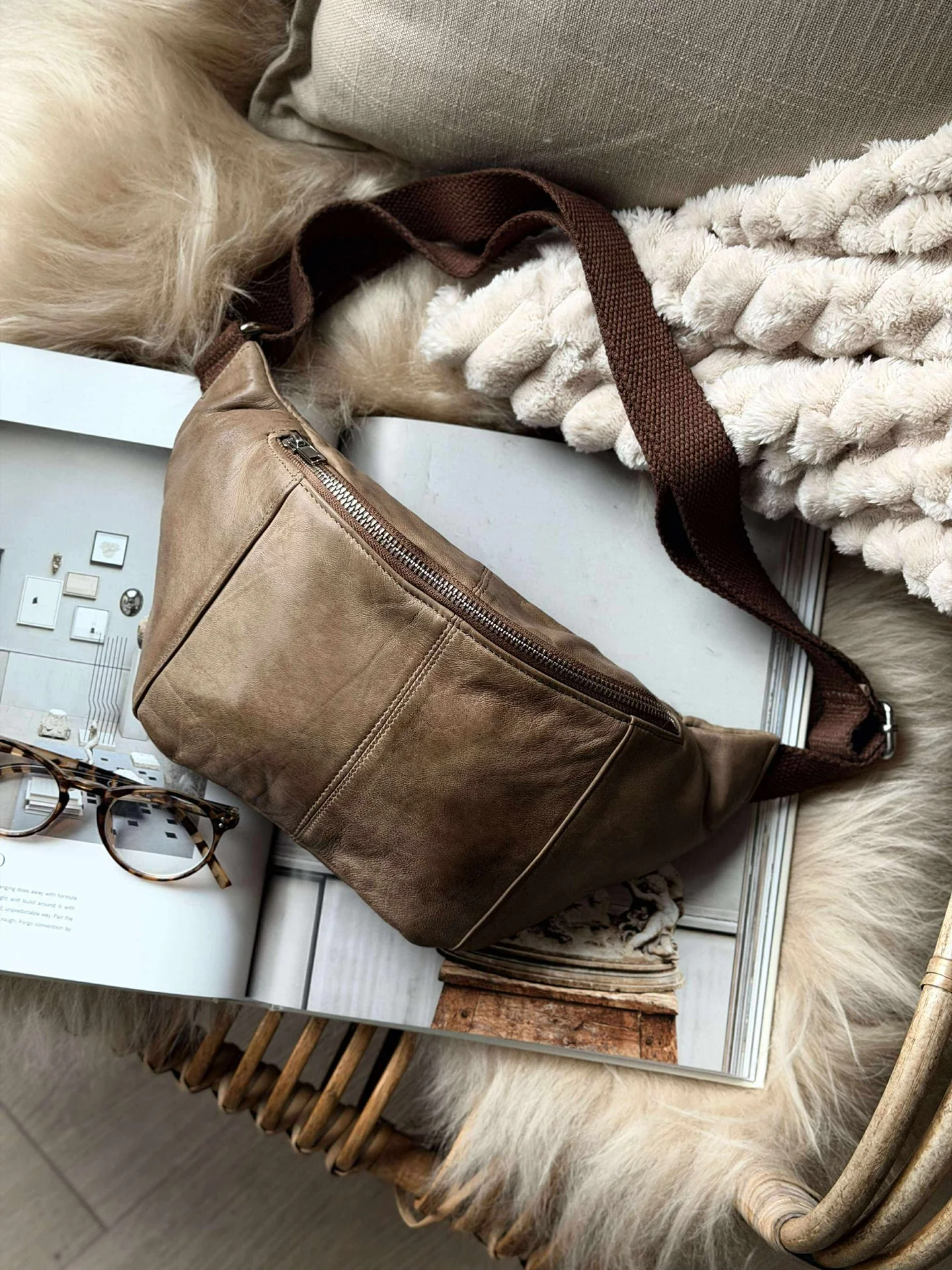 Bumbag JUNE - Nude Brown