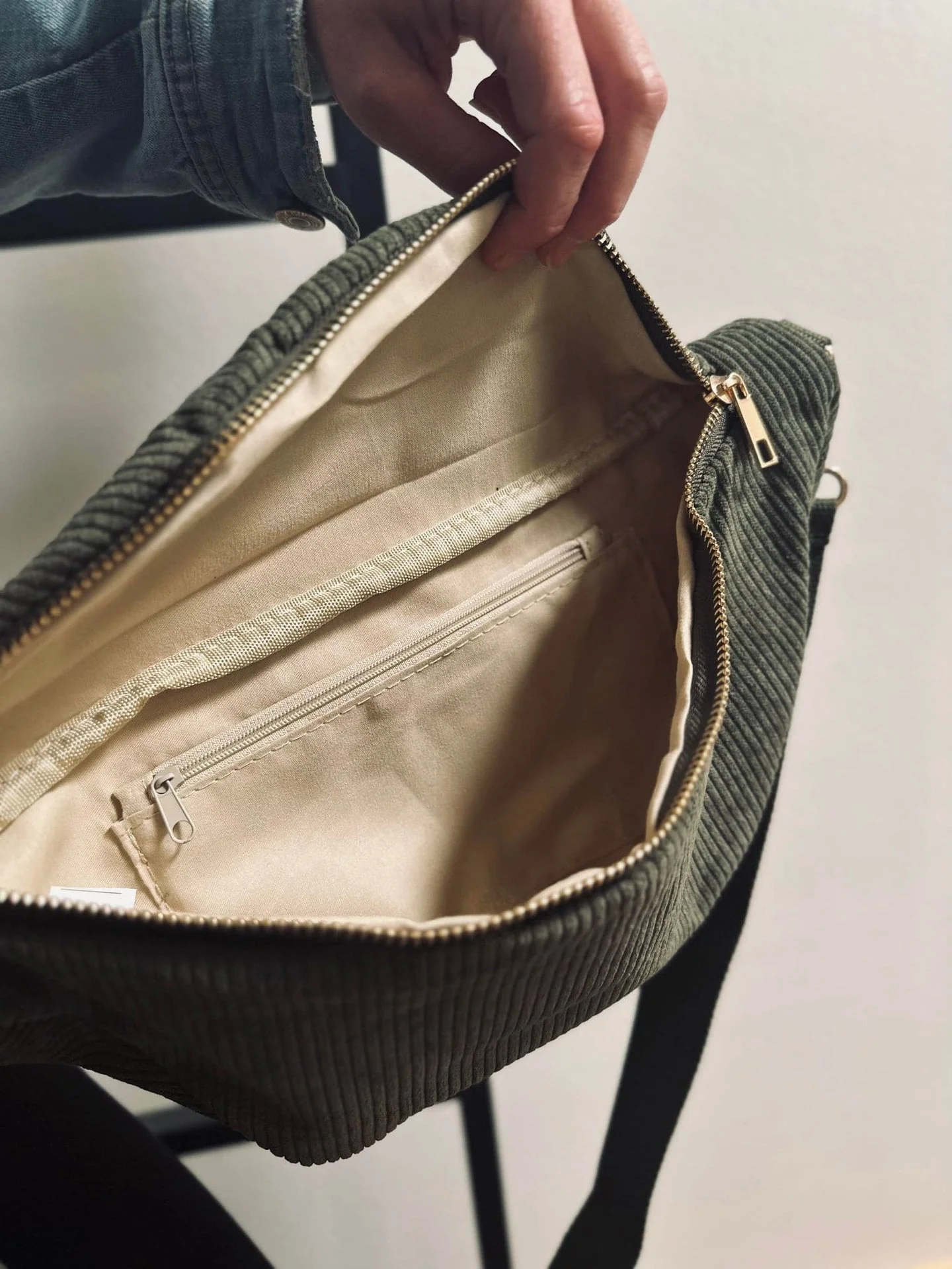 Bumbag - Kaki fløyel - Image 5