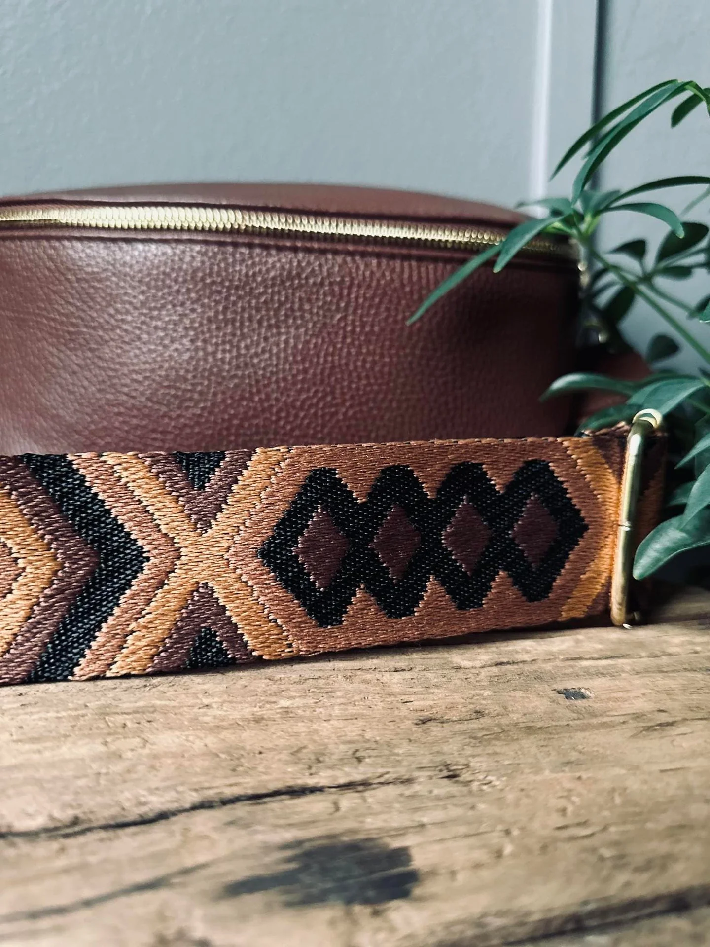 Bumbag med luxrem - Mørkebrun - Image 2