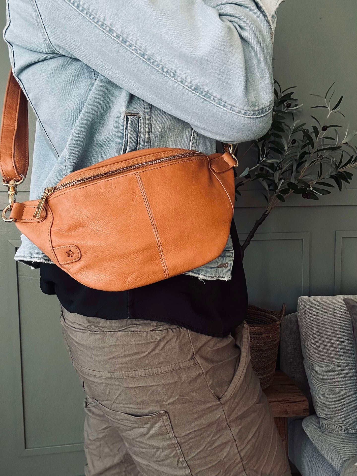 Bumbag Molly - Cognac / gull - Image 9