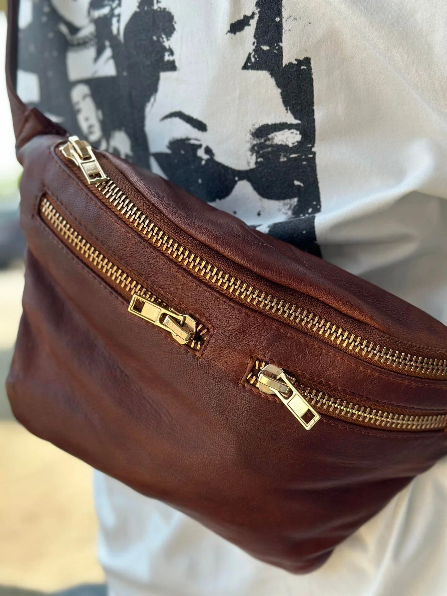Bumbag SPRING Dark cognac - Image 6
