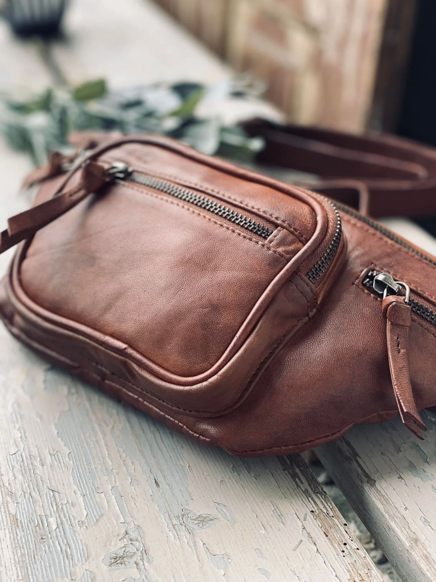 Bumbag - VINTAGE Dark cognac - Image 5